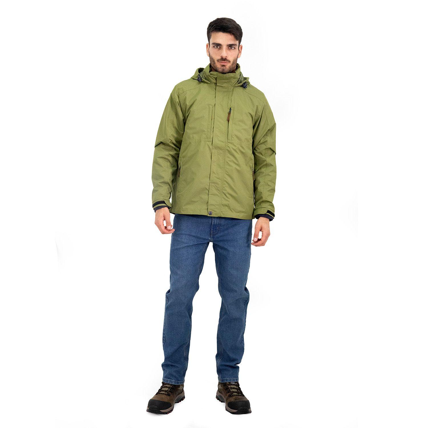 Parka Desmontable Quebec Ottawa 3 en 1 Verde Oliva-4