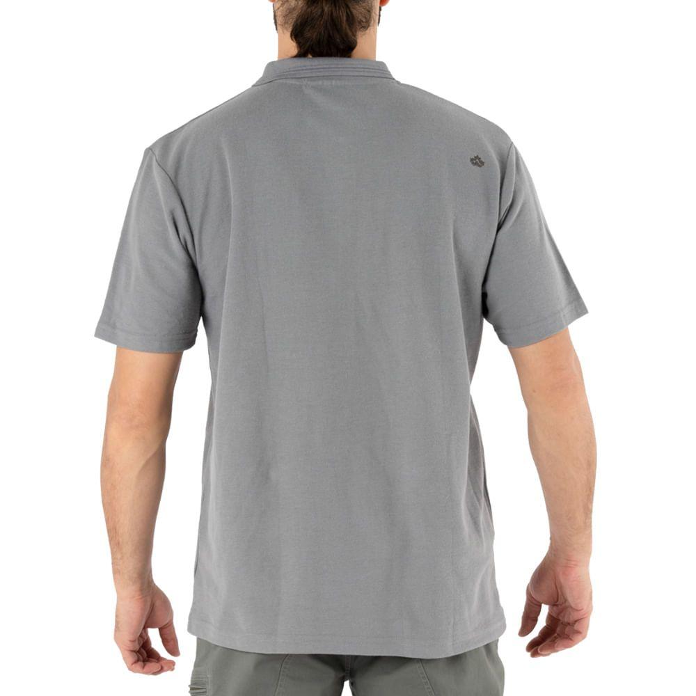 Polera Pique Quebec Manga corta Gris Hombre-1