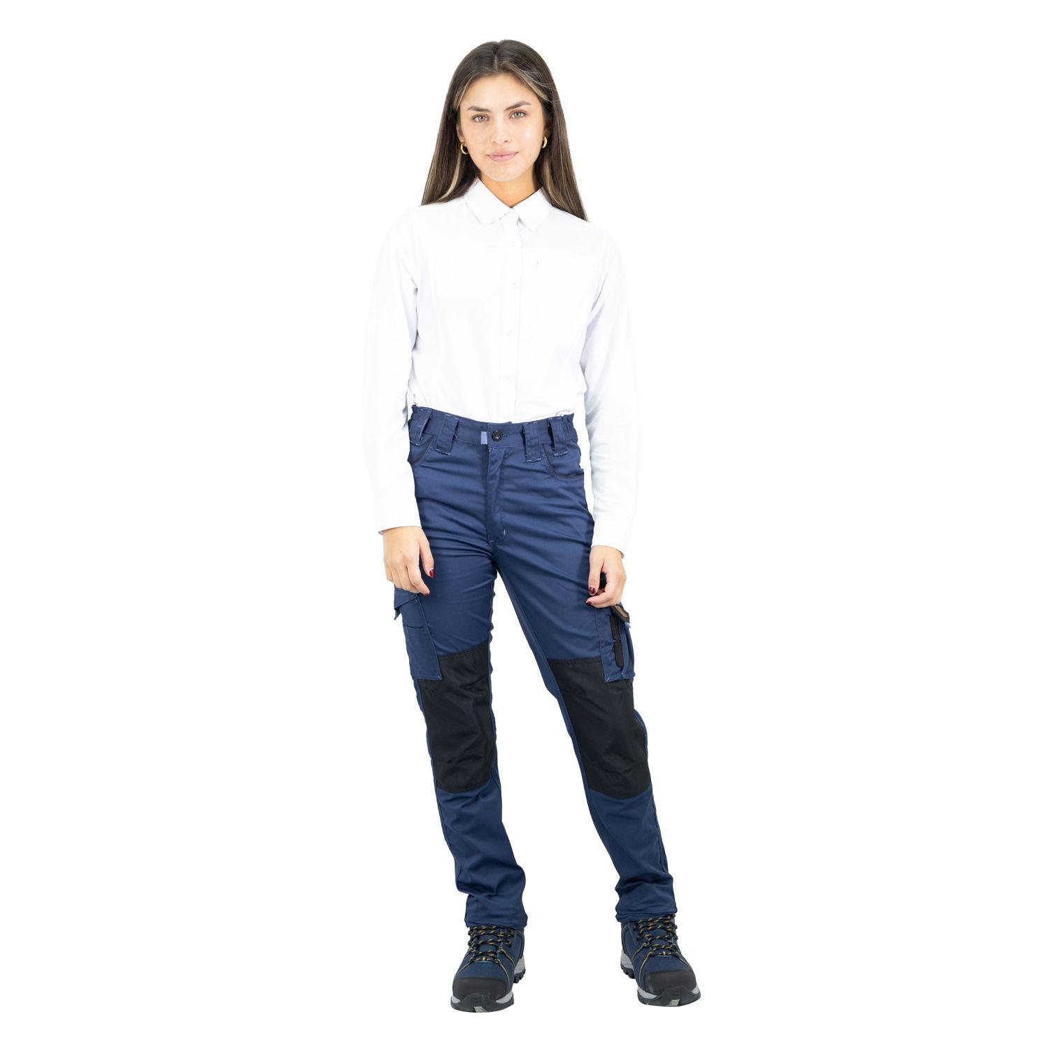 Pantalón Cargo HW Dakota Spandex Mujer Deep Blue-4