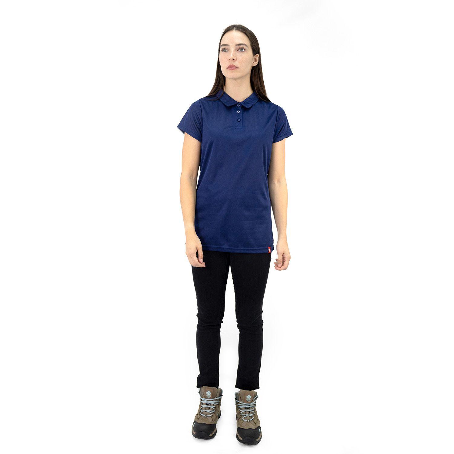 Polera Cooldry Quebec Manga corta Azul Mujer-4