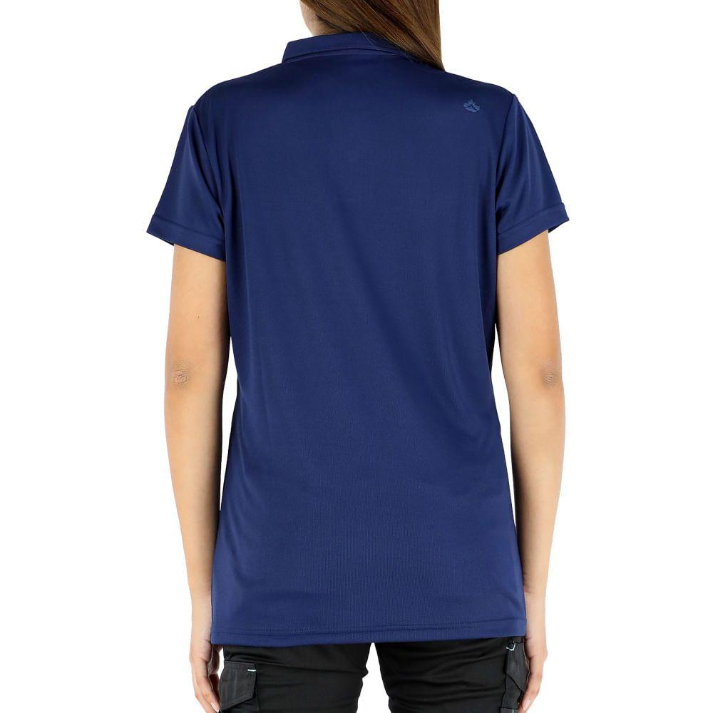 Polera Cooldry Quebec Manga corta Azul Mujer-7