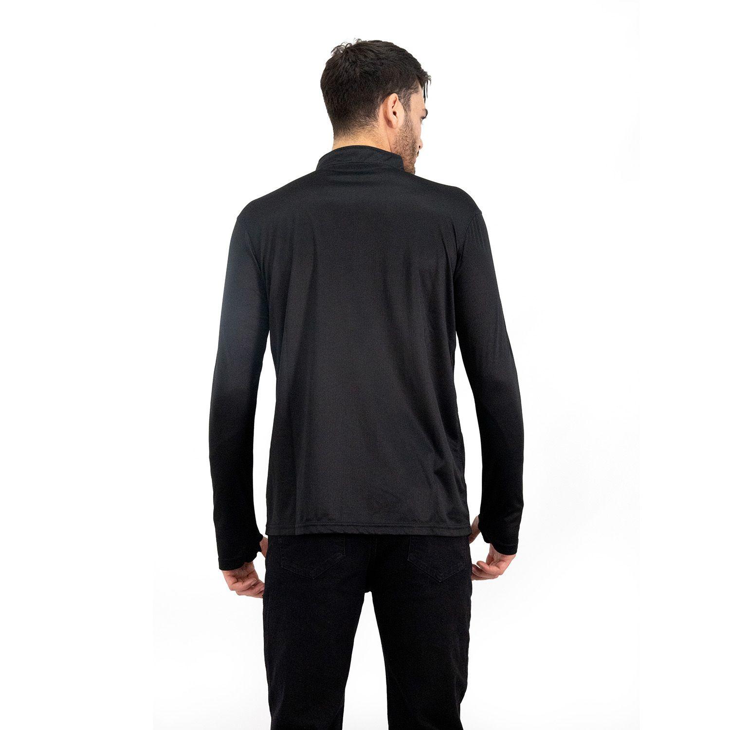 Polera Quebec Half-Zip Negro Hombre-2