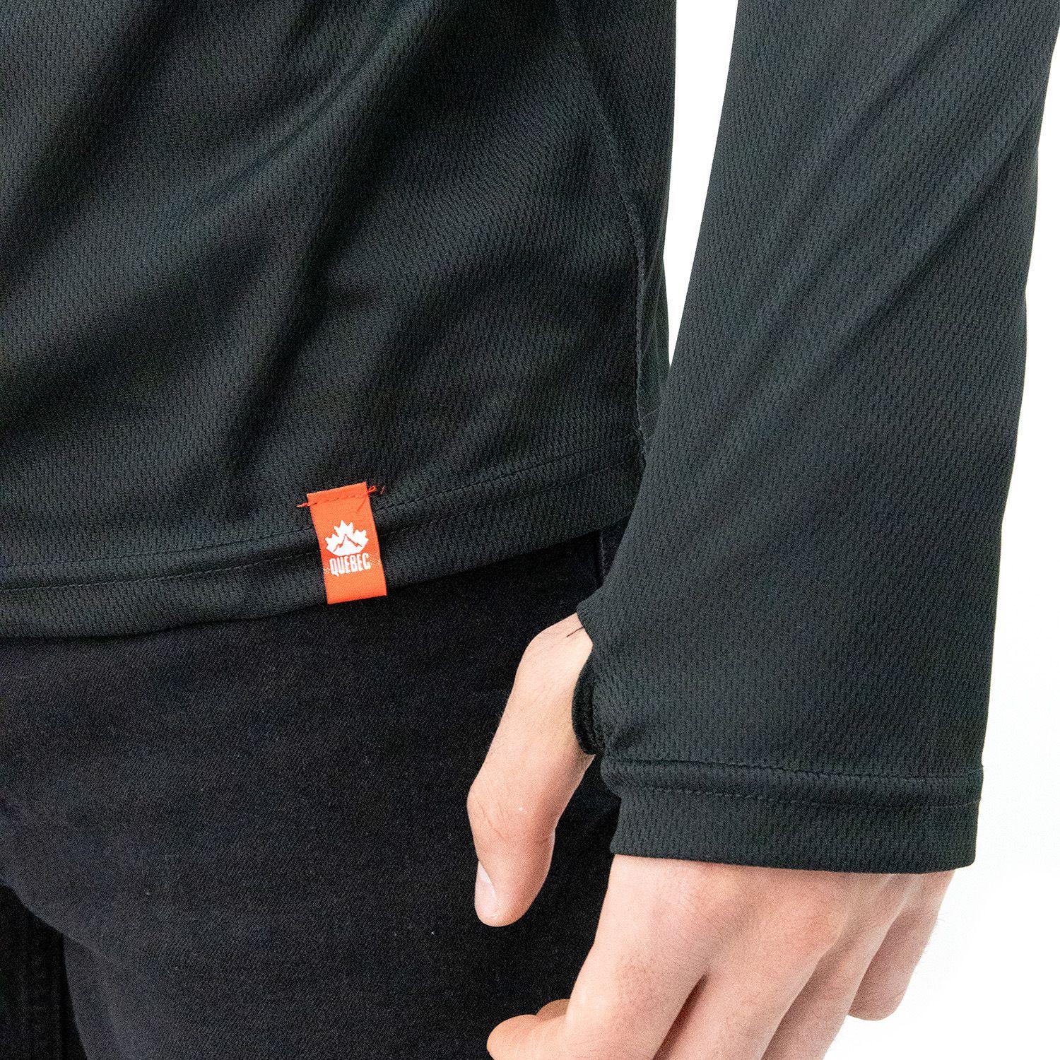 Polera Quebec Half-Zip Negro Hombre-4