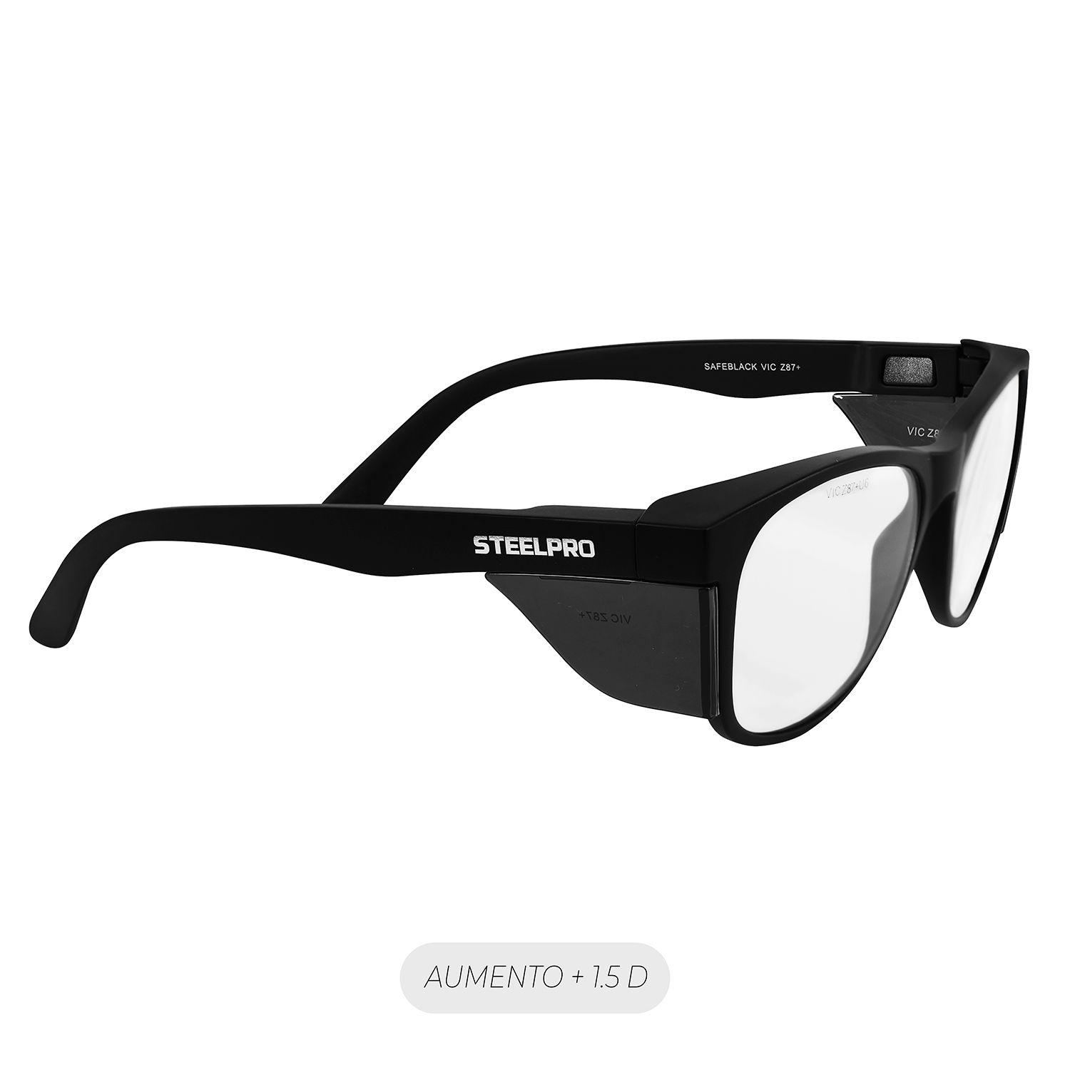 Lente Seguridad Safeblack Claro Full Reader +1.5D Steelpro-2