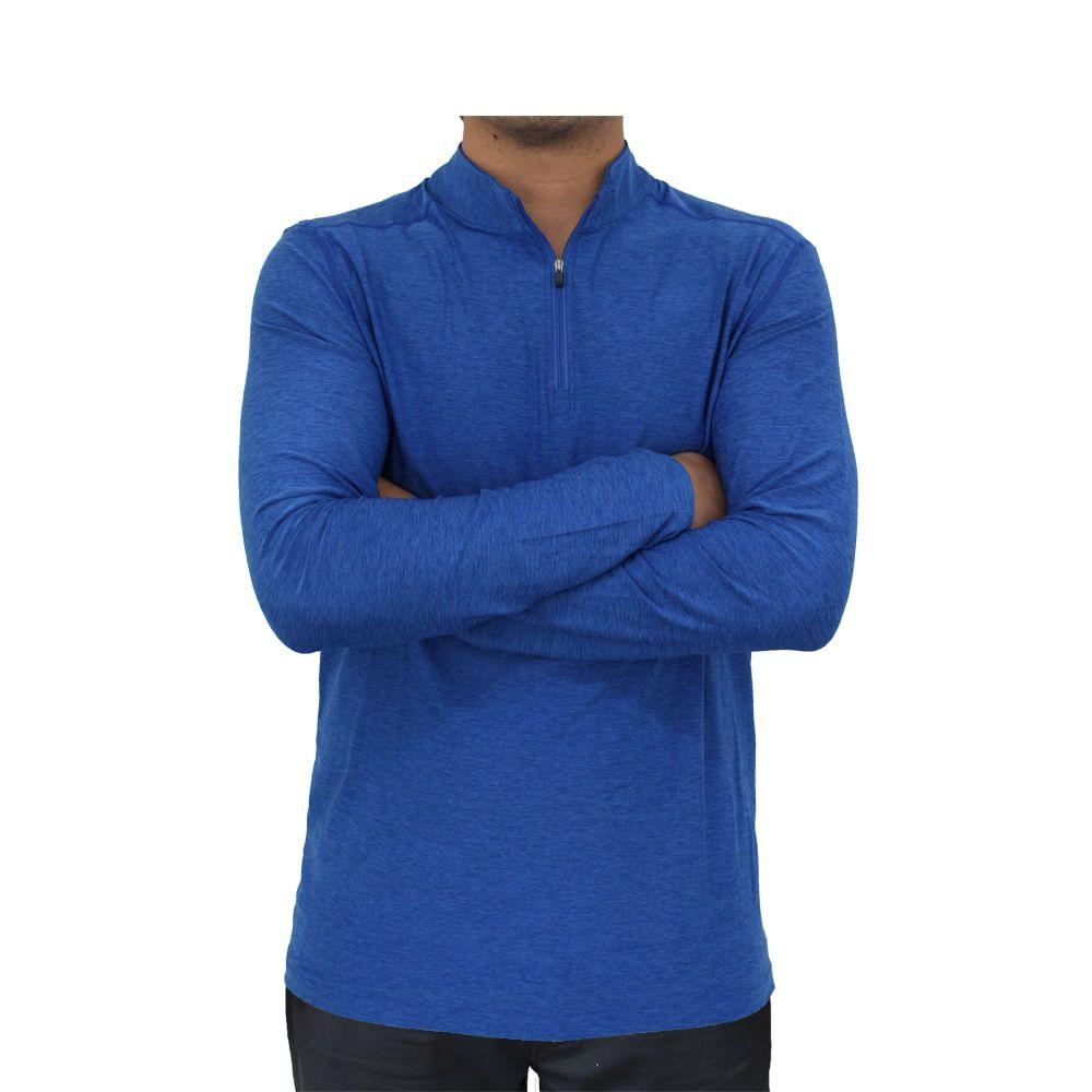 Polera Dry Fit HW Manga Larga Stone Blue-0