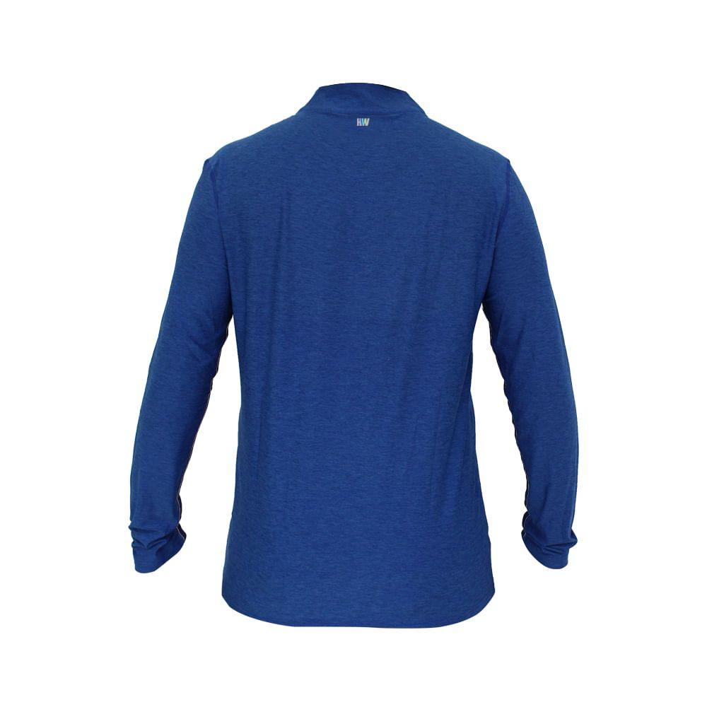 Polera Dry Fit HW Manga Larga Stone Blue-1