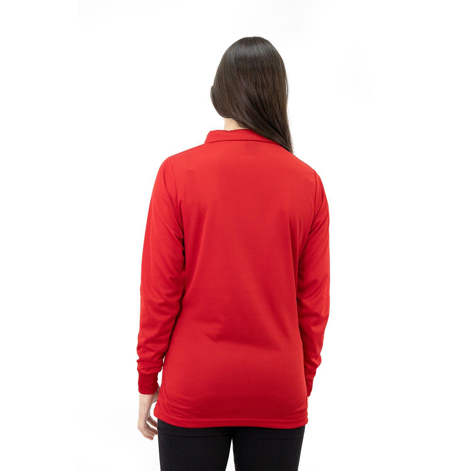 Polera Cooldry Quebec Manga Larga Rojo Mujer-3