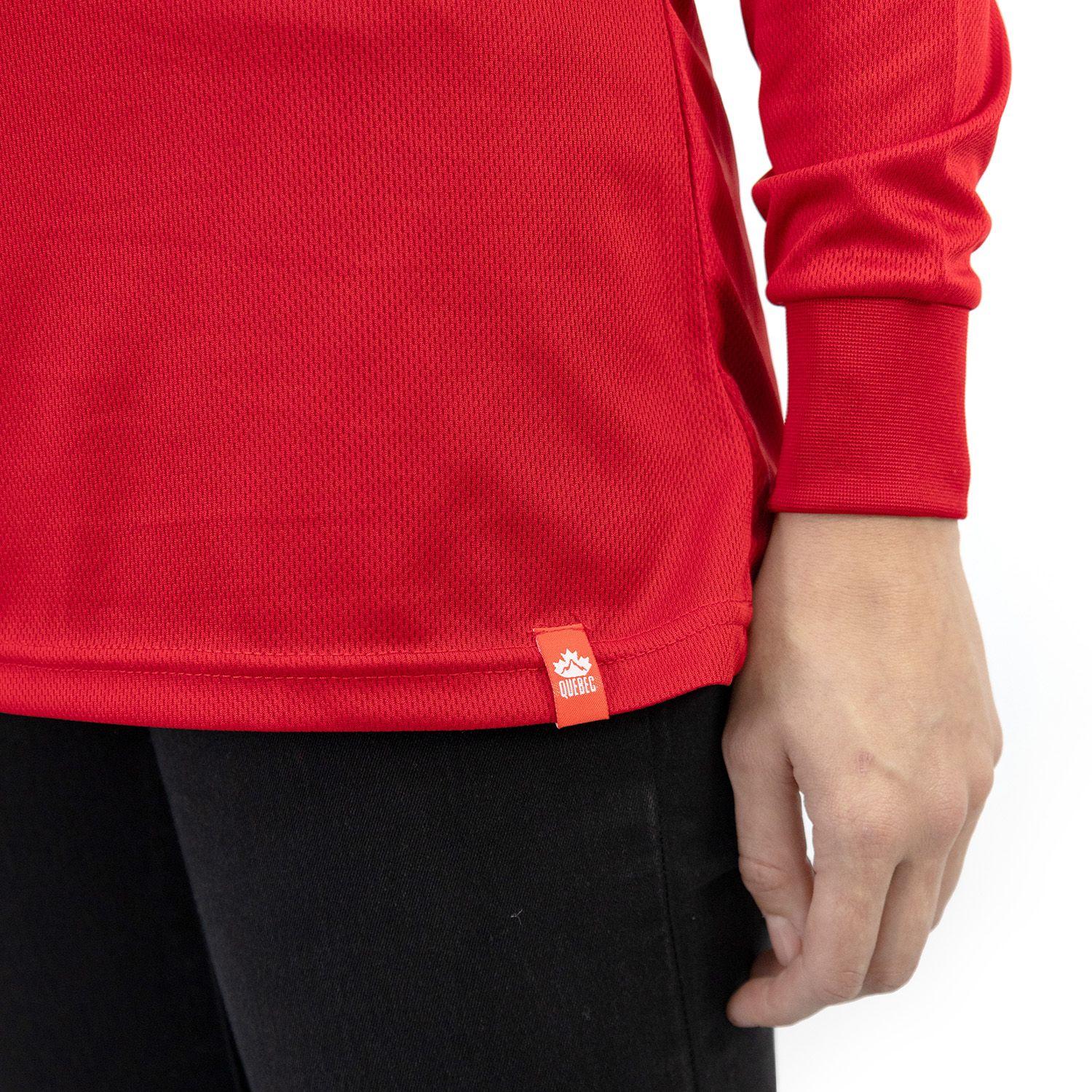 Polera Cooldry Quebec Manga Larga Rojo Mujer-5