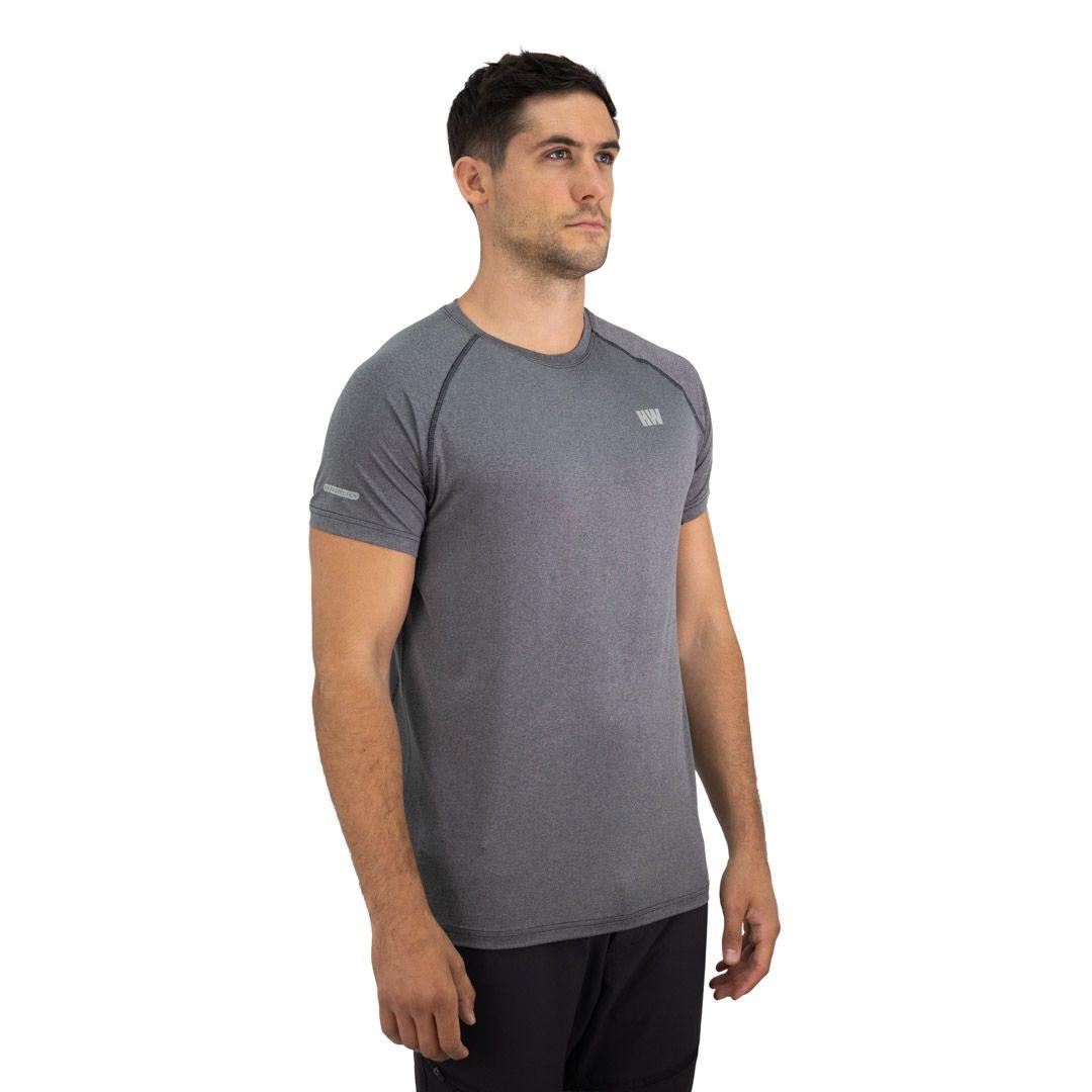 Polera Dry Fit Hw Spx Manga Corta Hombre Carbon Grey-4
