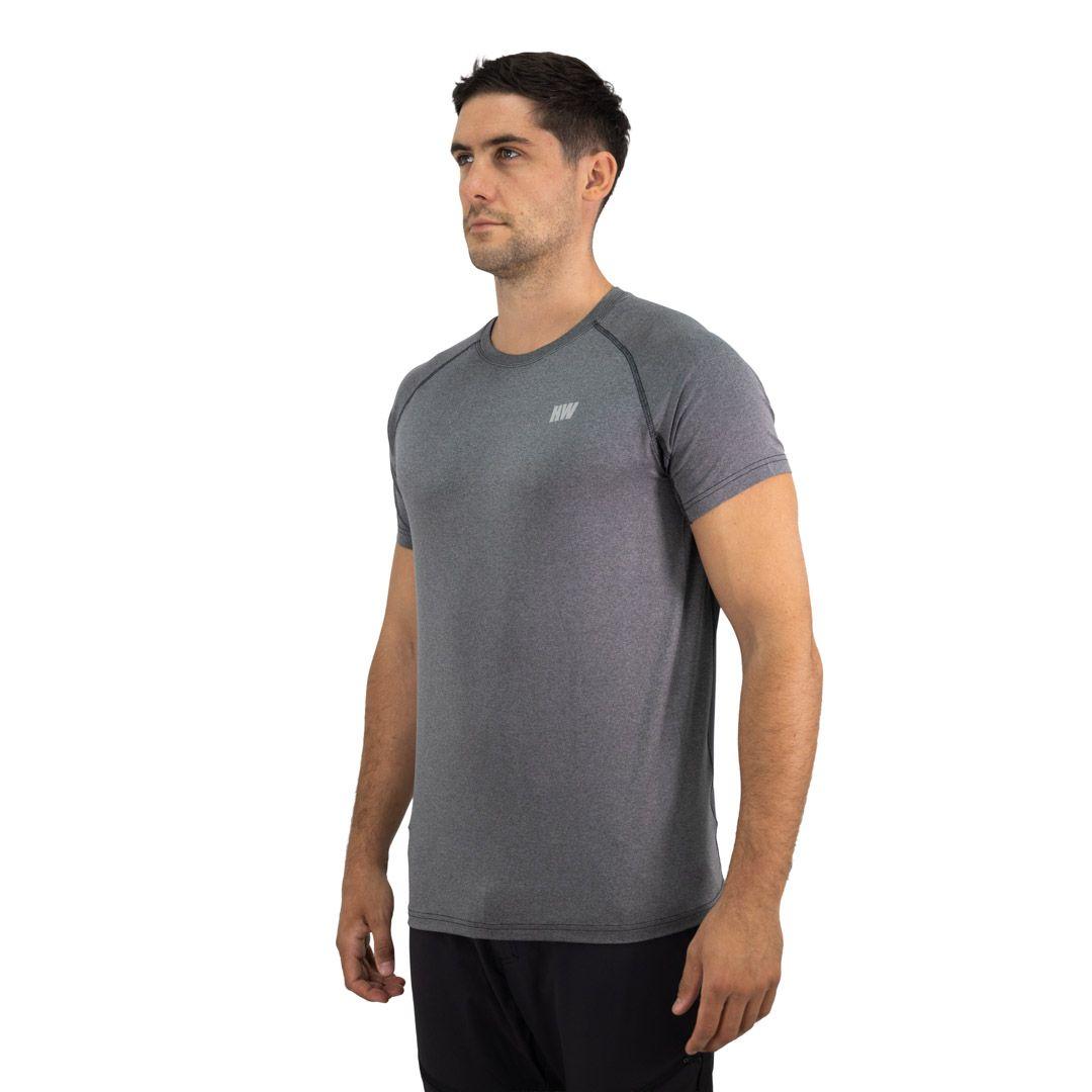 Polera Dry Fit Hw Spx Manga Corta Hombre Carbon Grey-5