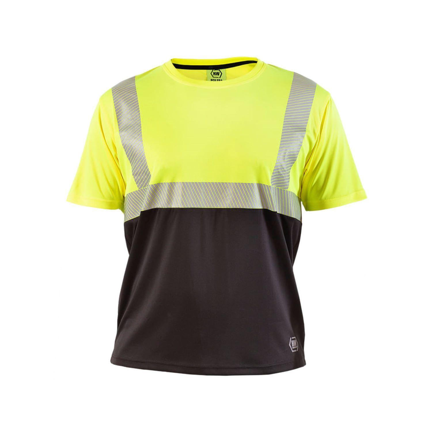 Polera Reflectiva HW Amarillo Fluor Manga Corta-0