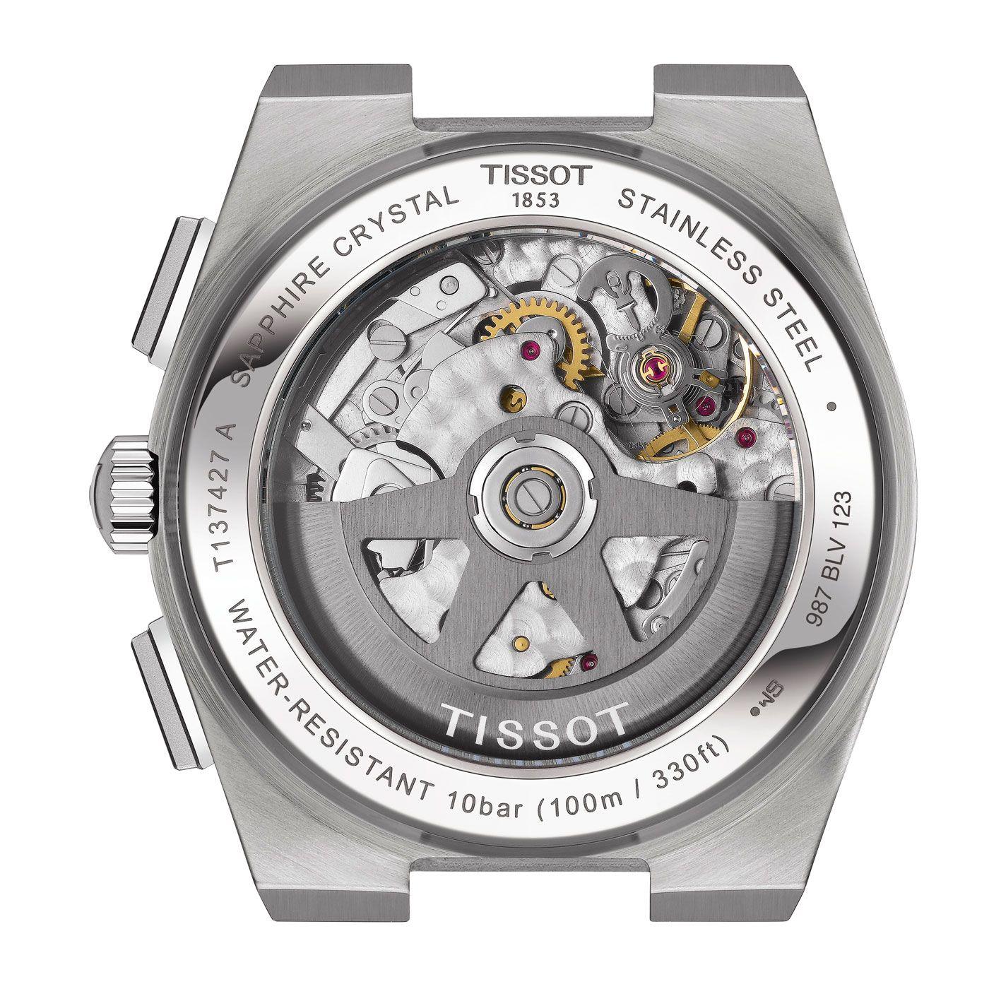 Reloj Tissot PRX 42mm Chrono Acero Blanco-3