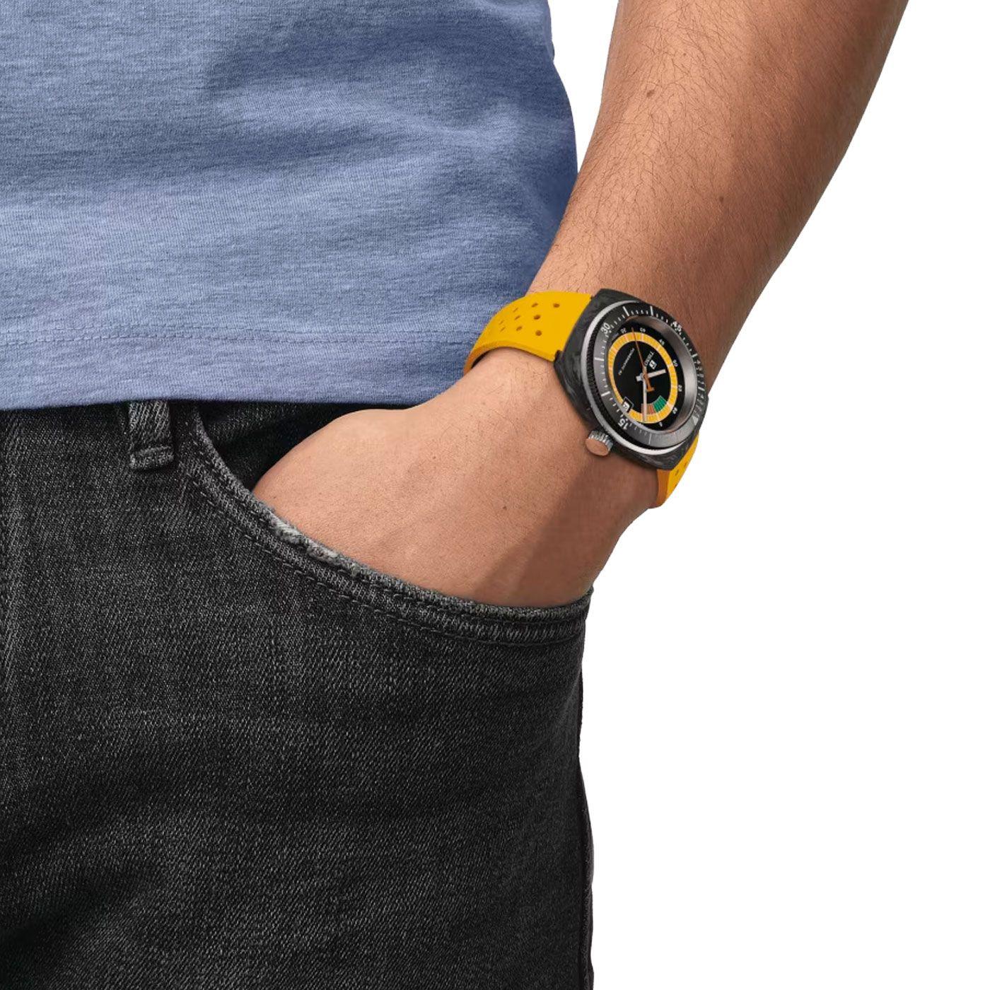 Reloj Tissot Sideral Powermatic 80 Amarillo-5