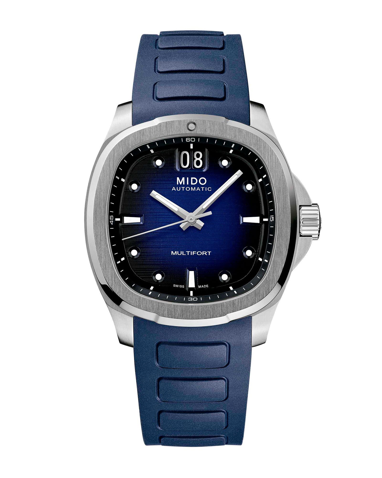 Reloj Mido Multifort TV Big Date Resina Azul-0