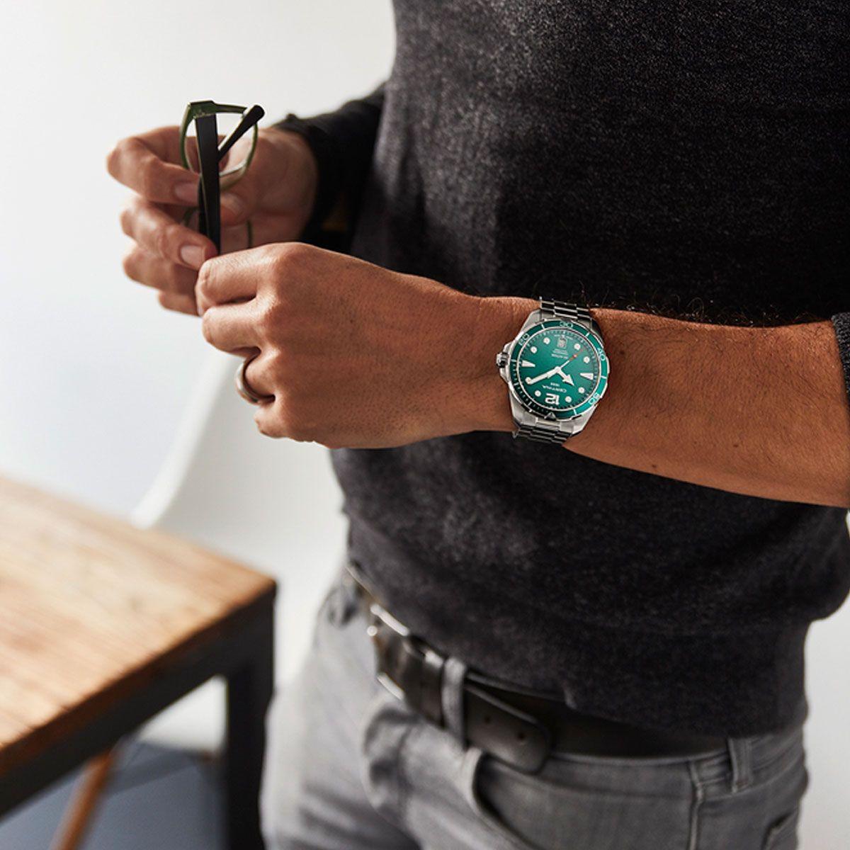 Reloj Certina Ds Action Acero Verde-1