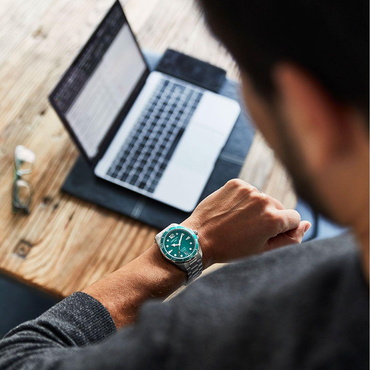 Reloj Certina Ds Action Acero Verde-2