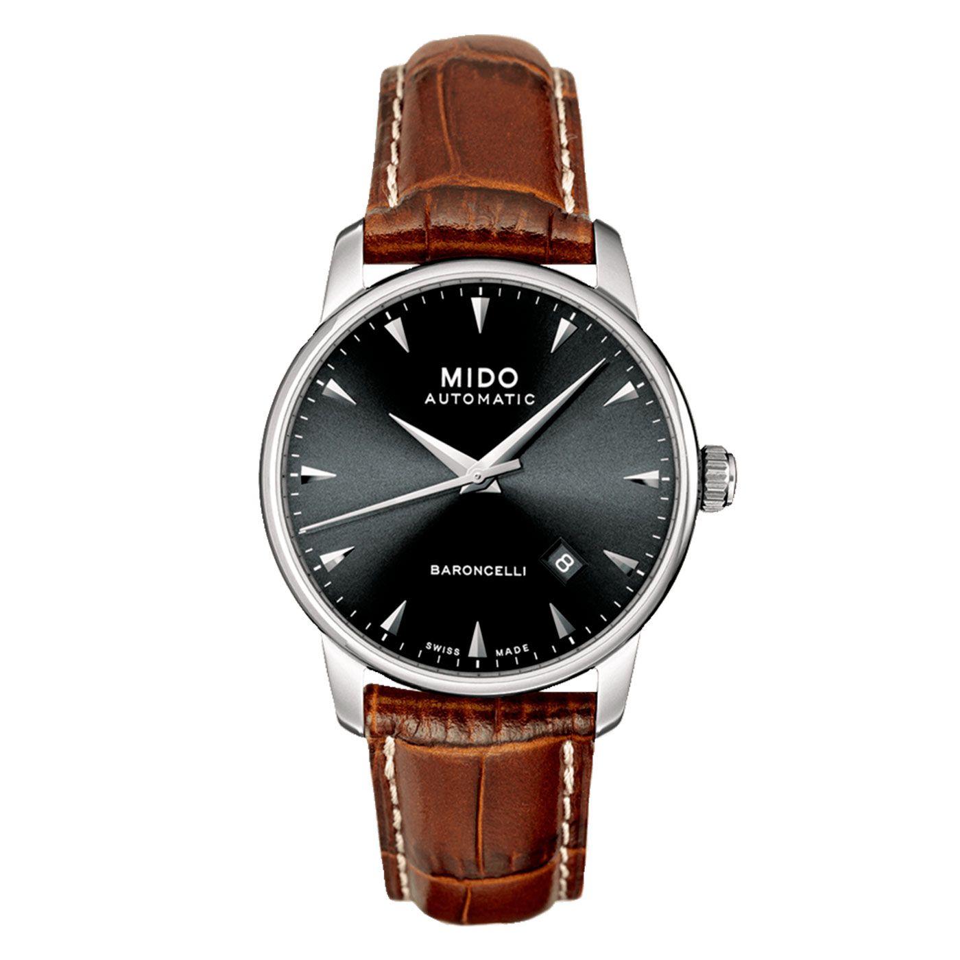 Reloj Mido Baroncelli Cuero Café-0