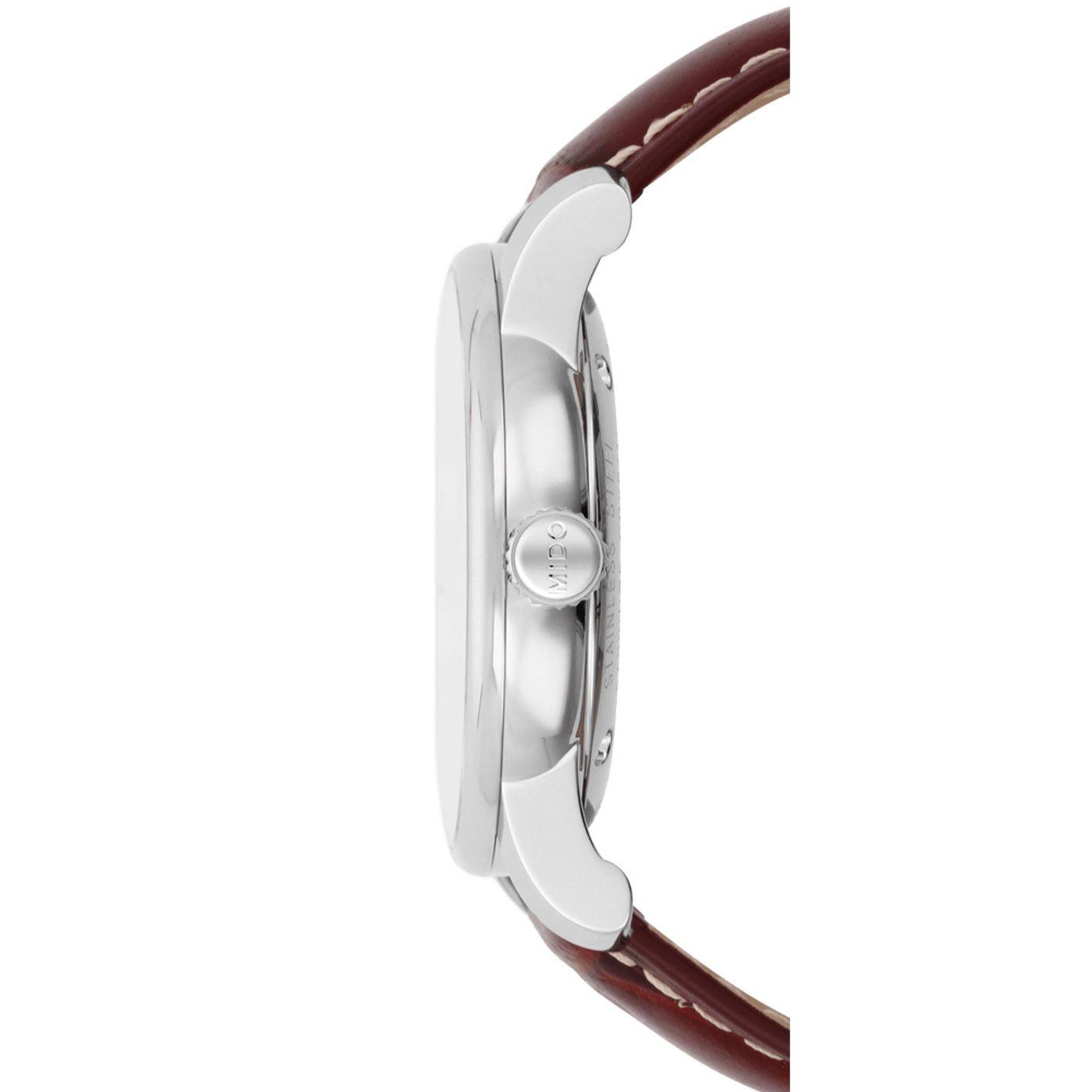 Reloj Mido Baroncelli Cuero Café-1