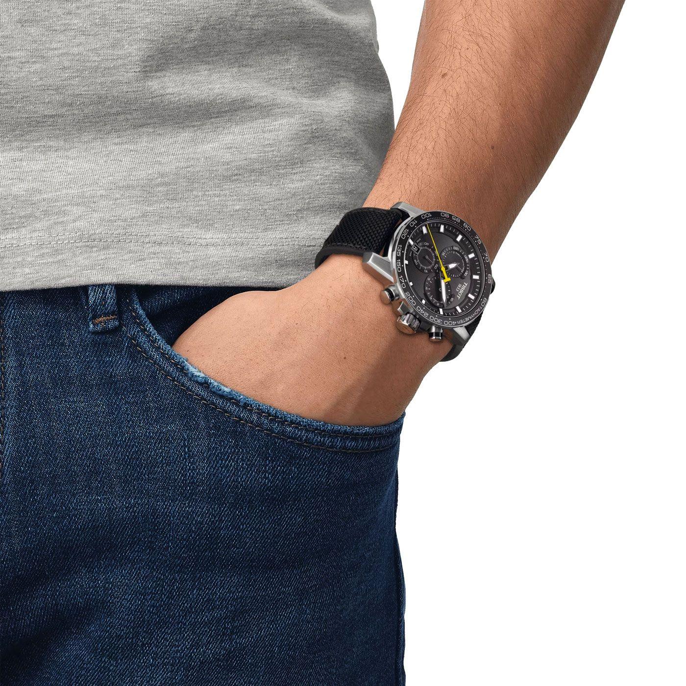 Reloj Tissot Supersport Chrono Textil Negro-3