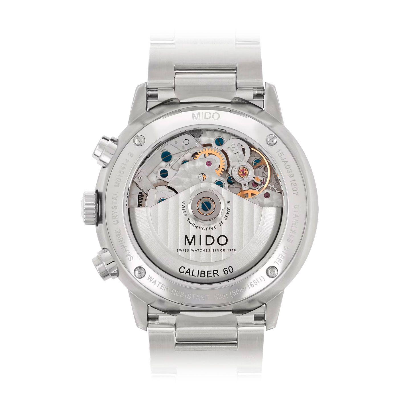 Reloj Mido Commander Chronograph Acero-2