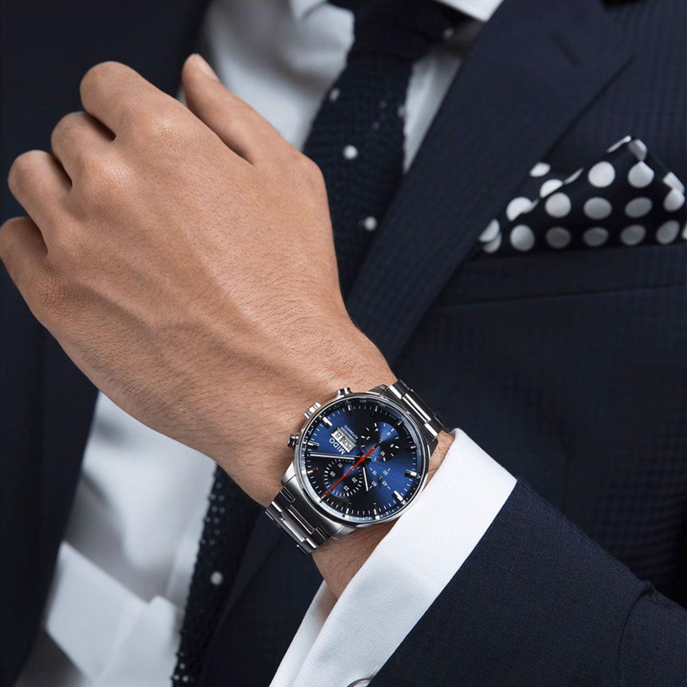 Reloj Mido Commander Chronograph Acero-3