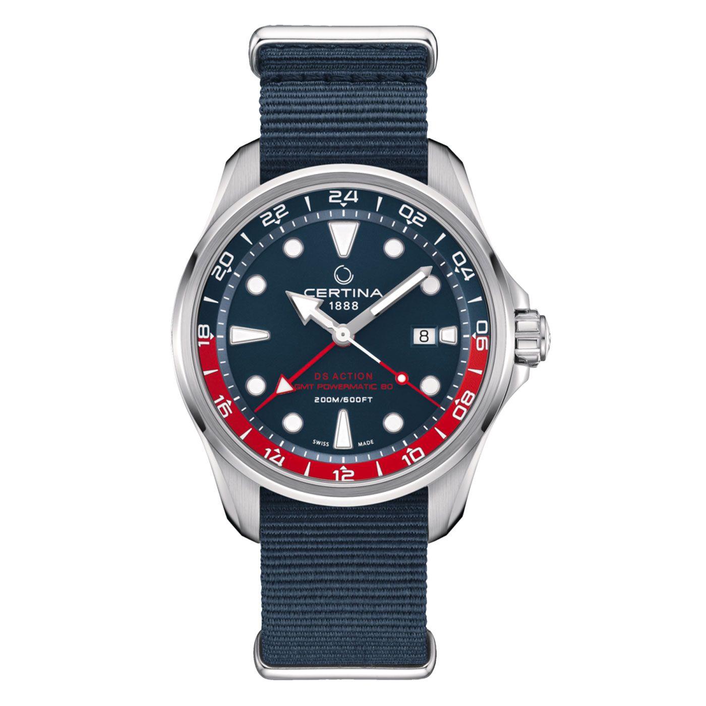 Reloj Certina DS Action GMT Textil Azul-0