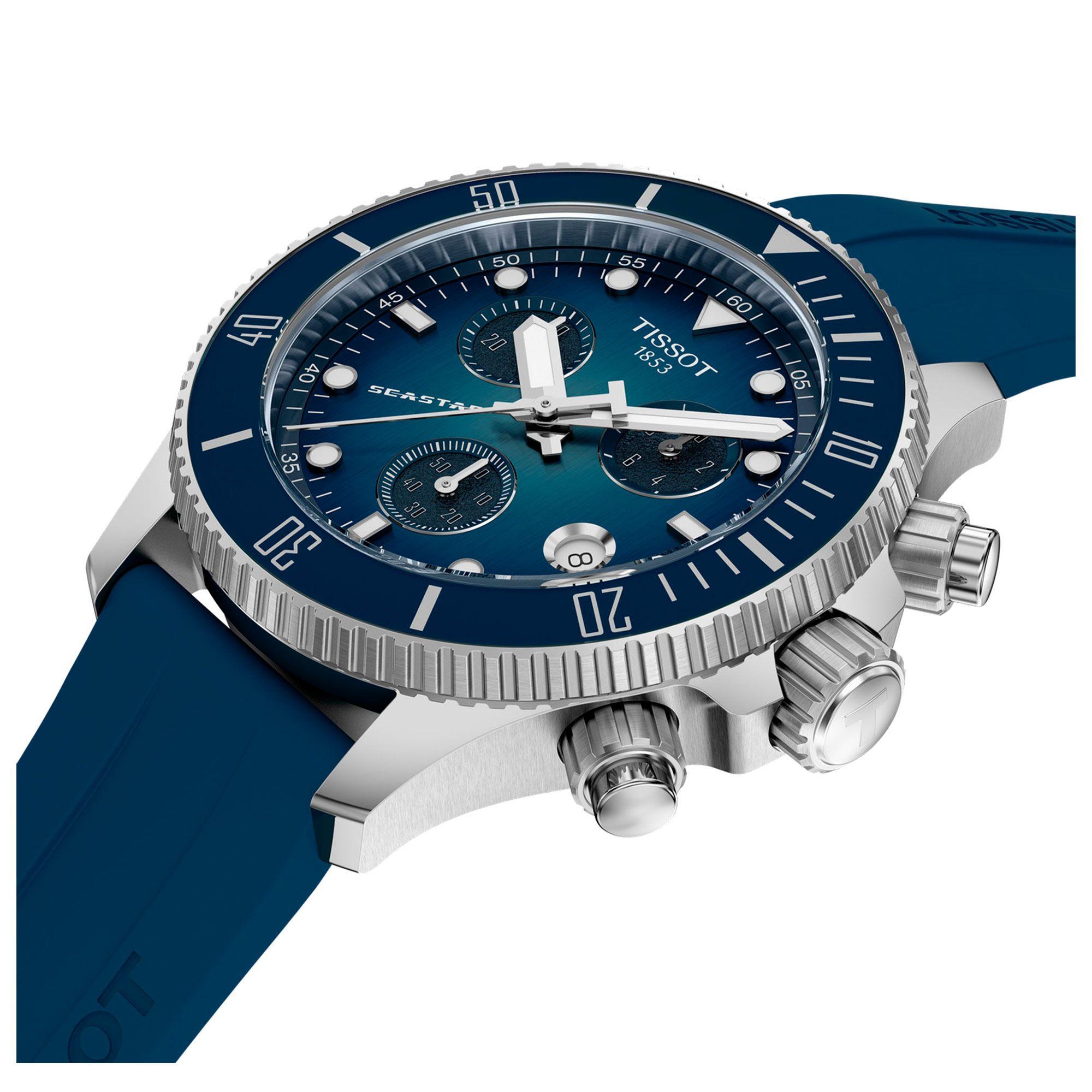 Reloj Tissot Seastar 1000 38MM Resina Azul-2