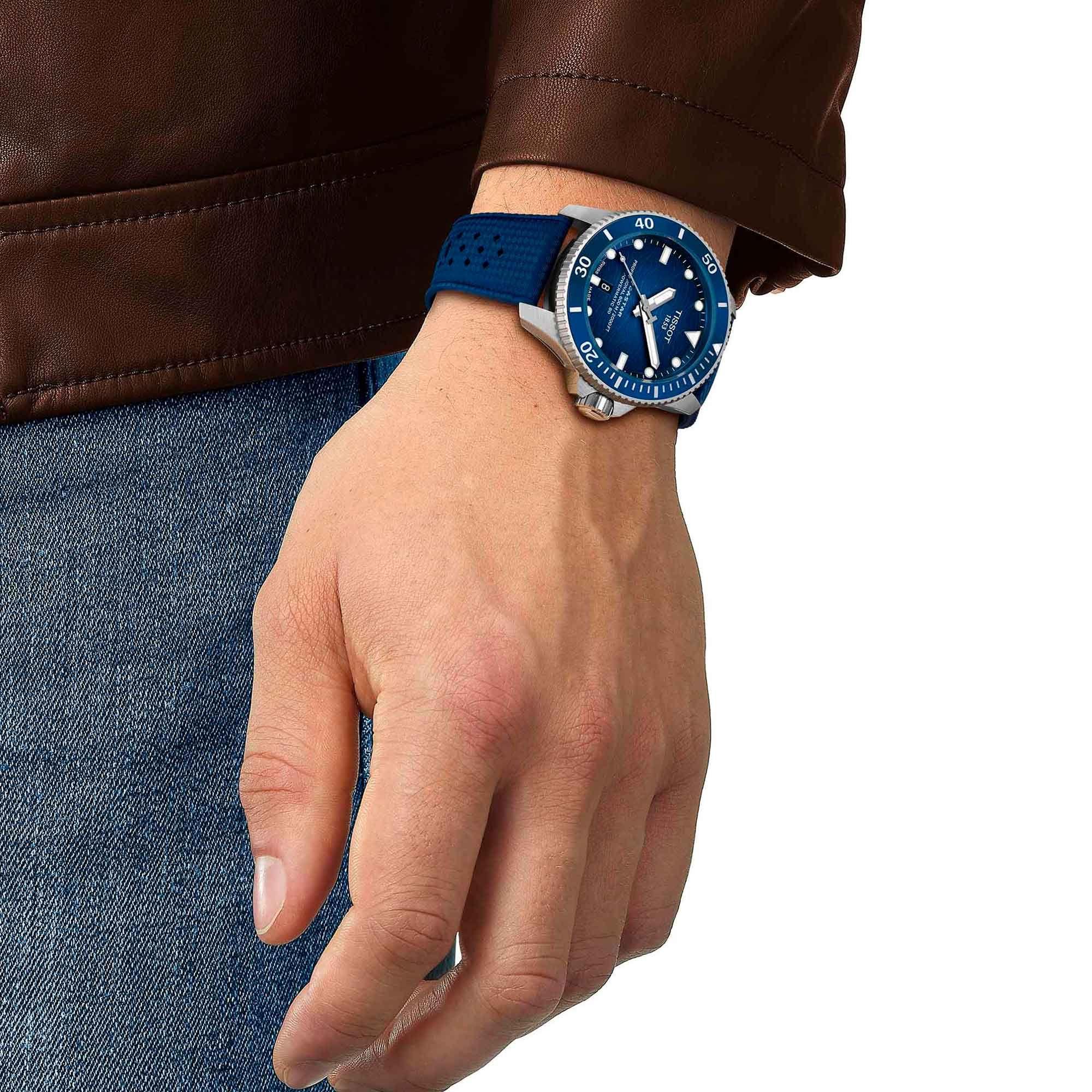 Reloj Tissot Seastar 2000 44MM Azul-3