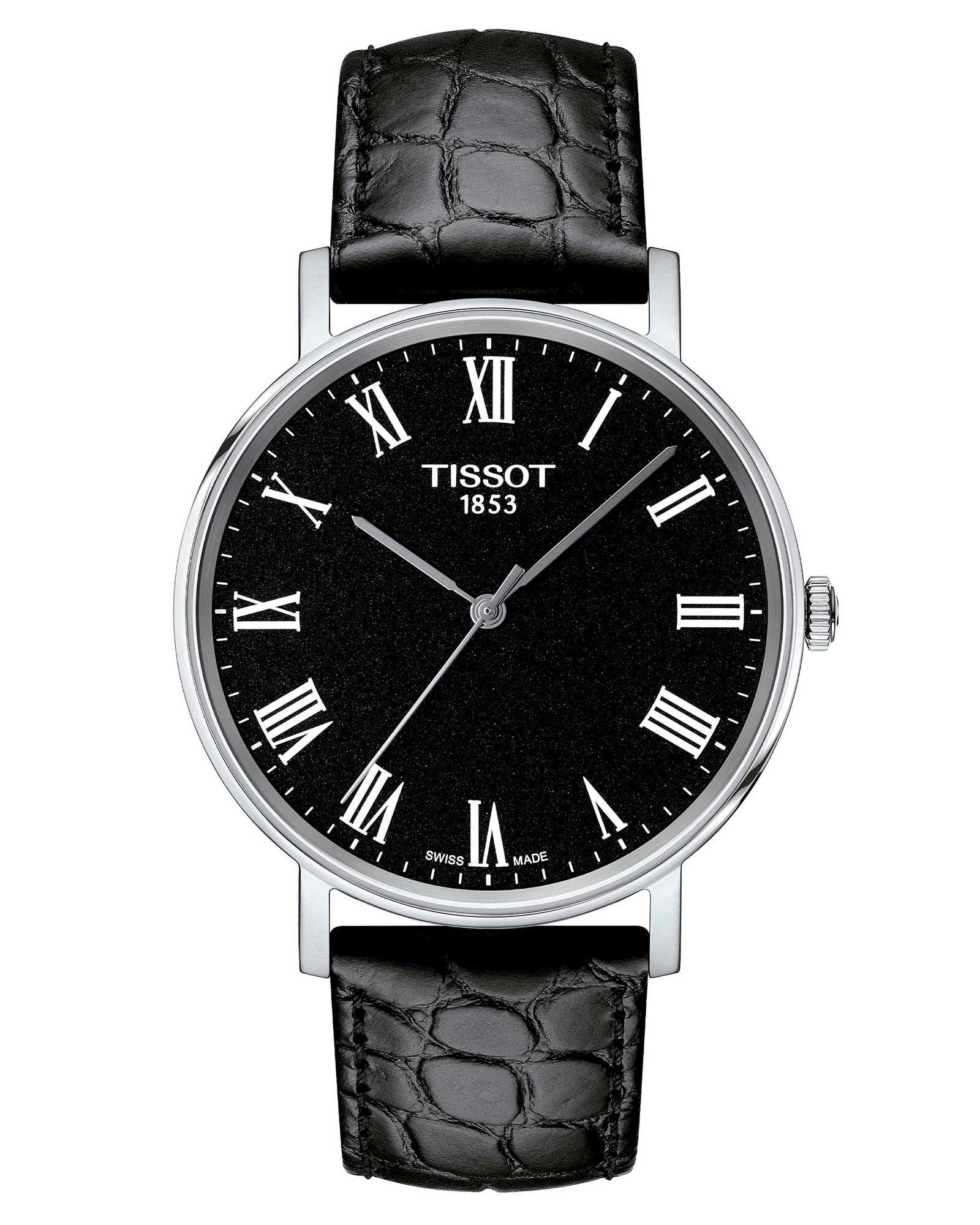 Reloj Tissot Everytime Cuero Negro-0