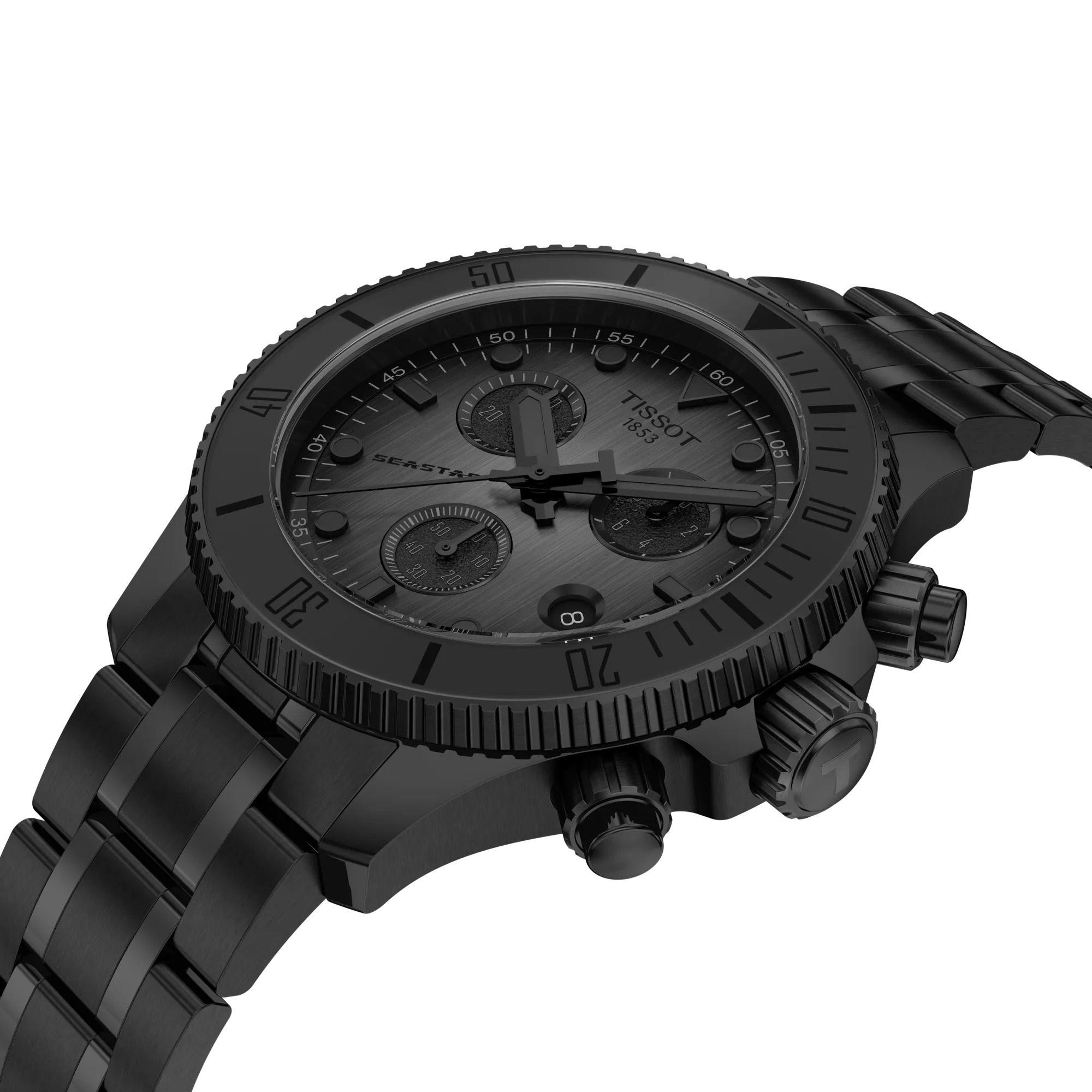 Reloj Tissot Seastar 1000 Chronograph Acero Negro 38MM-3