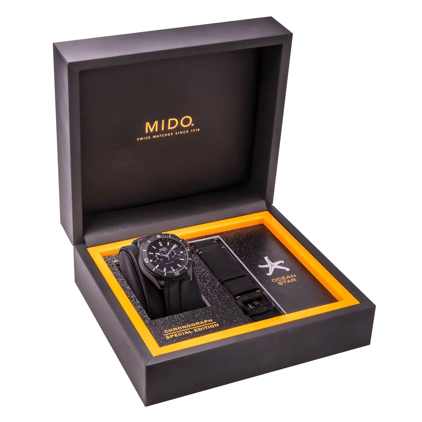 Reloj Mido Ocean Star Crono Carbón-3