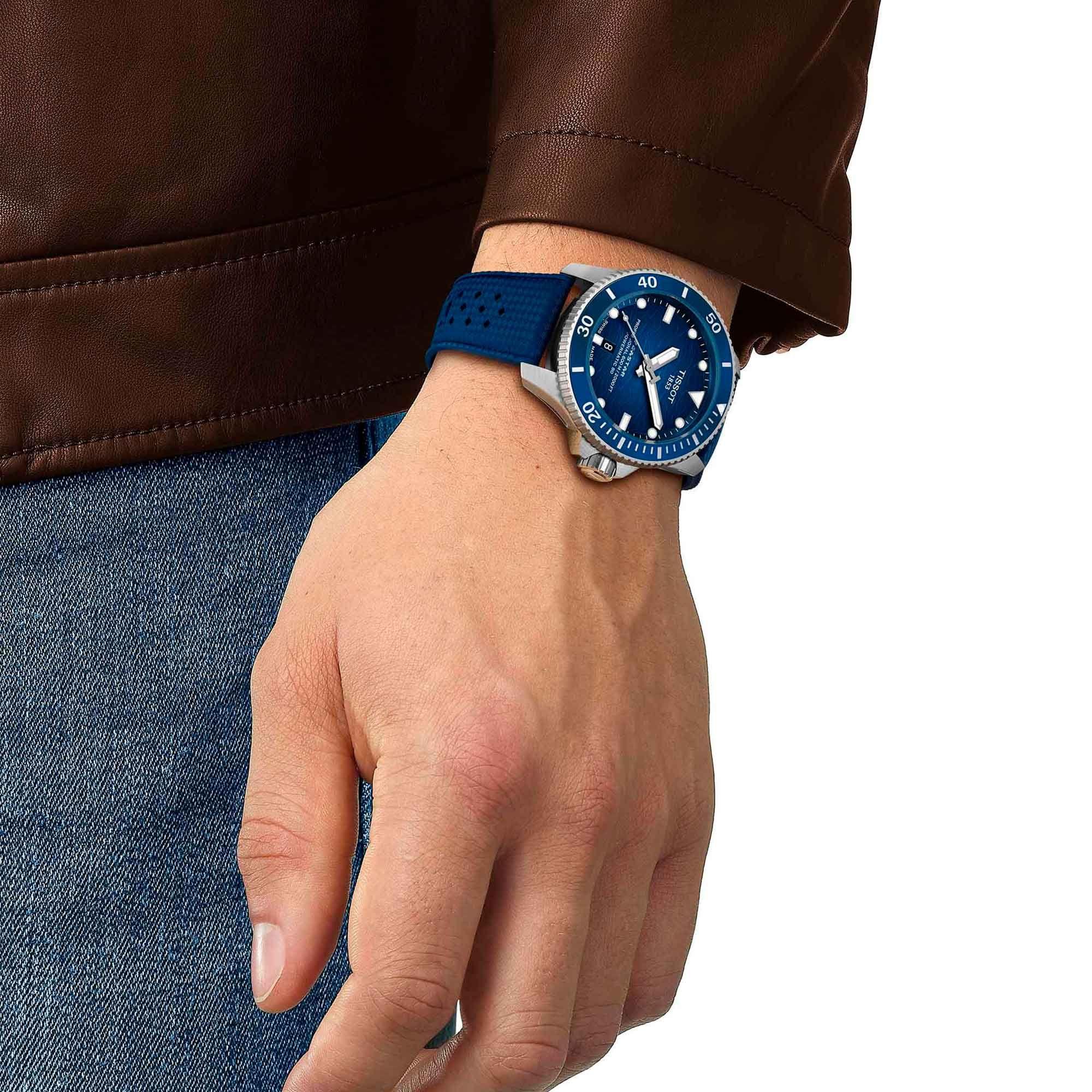 Reloj Tissot Seastar 2000 44MM Azul-3