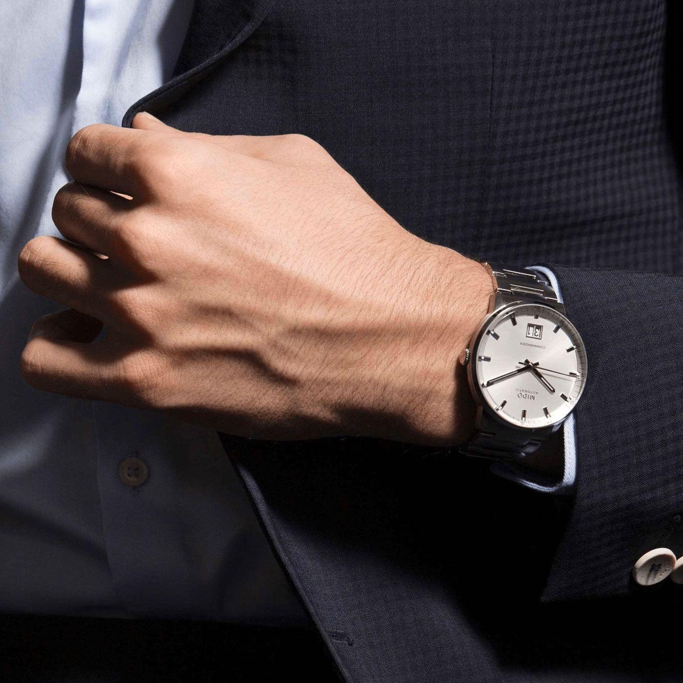 Reloj Mido Commander Big Date Acero-2