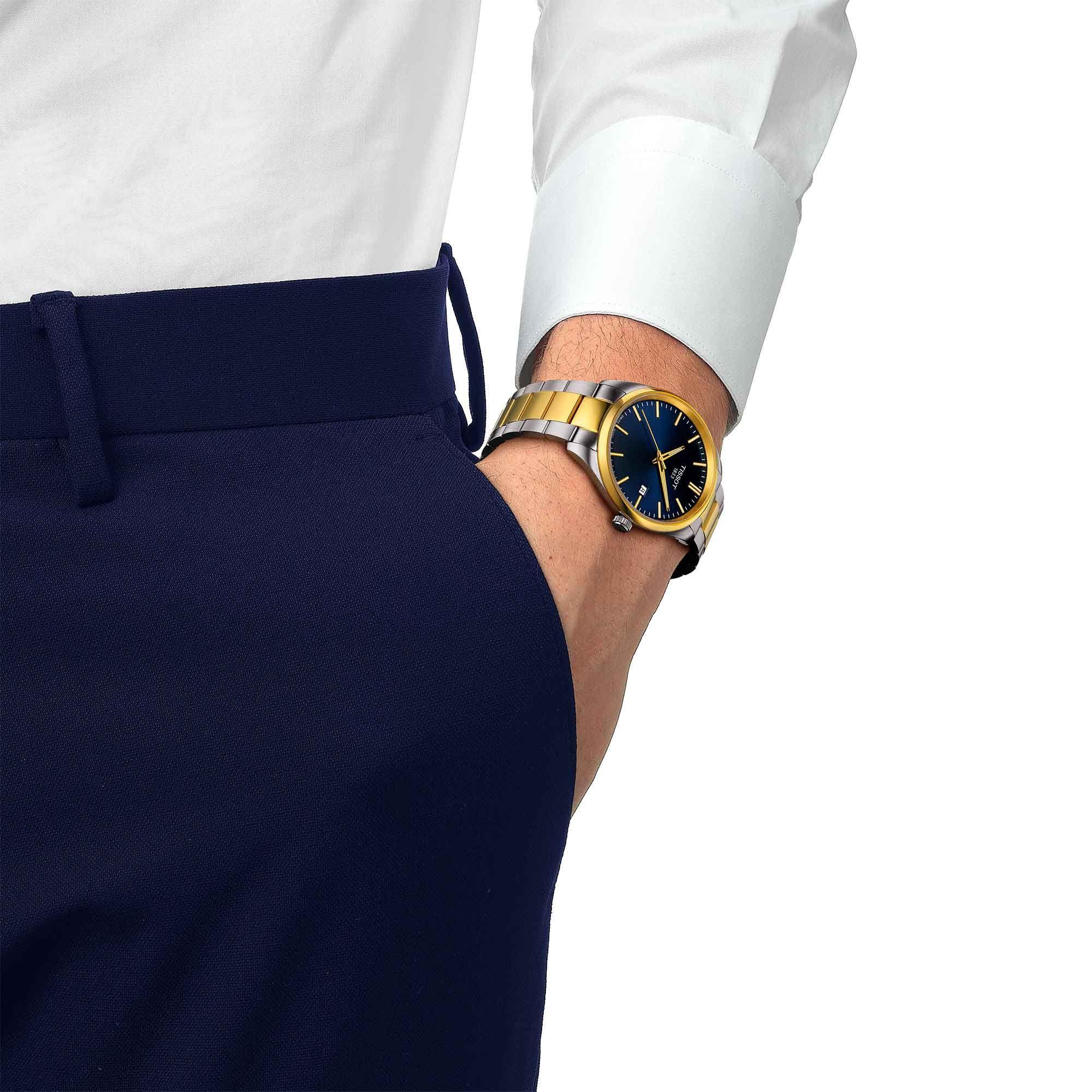 Reloj Tissot Pr100 Classic Bicolor Dorado-3