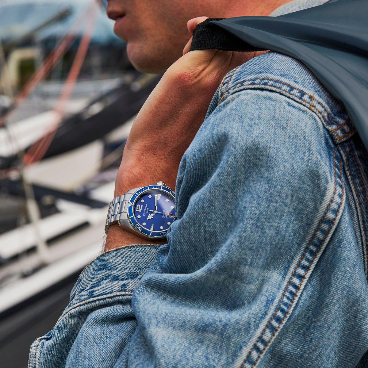 Reloj Certina DS Action Acero Azul 43mm-3