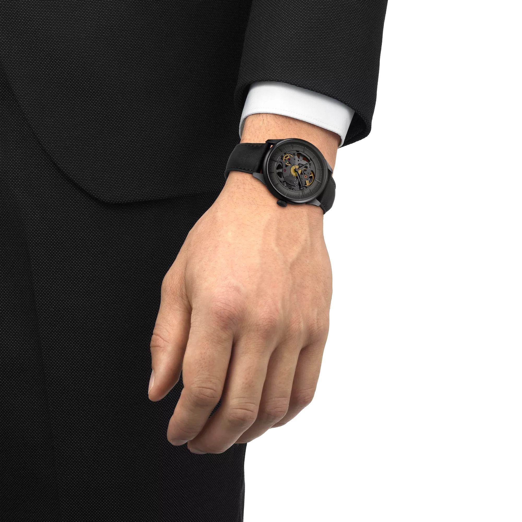Reloj Tissot Chemin Des Tourelles Skeleton Negro-3