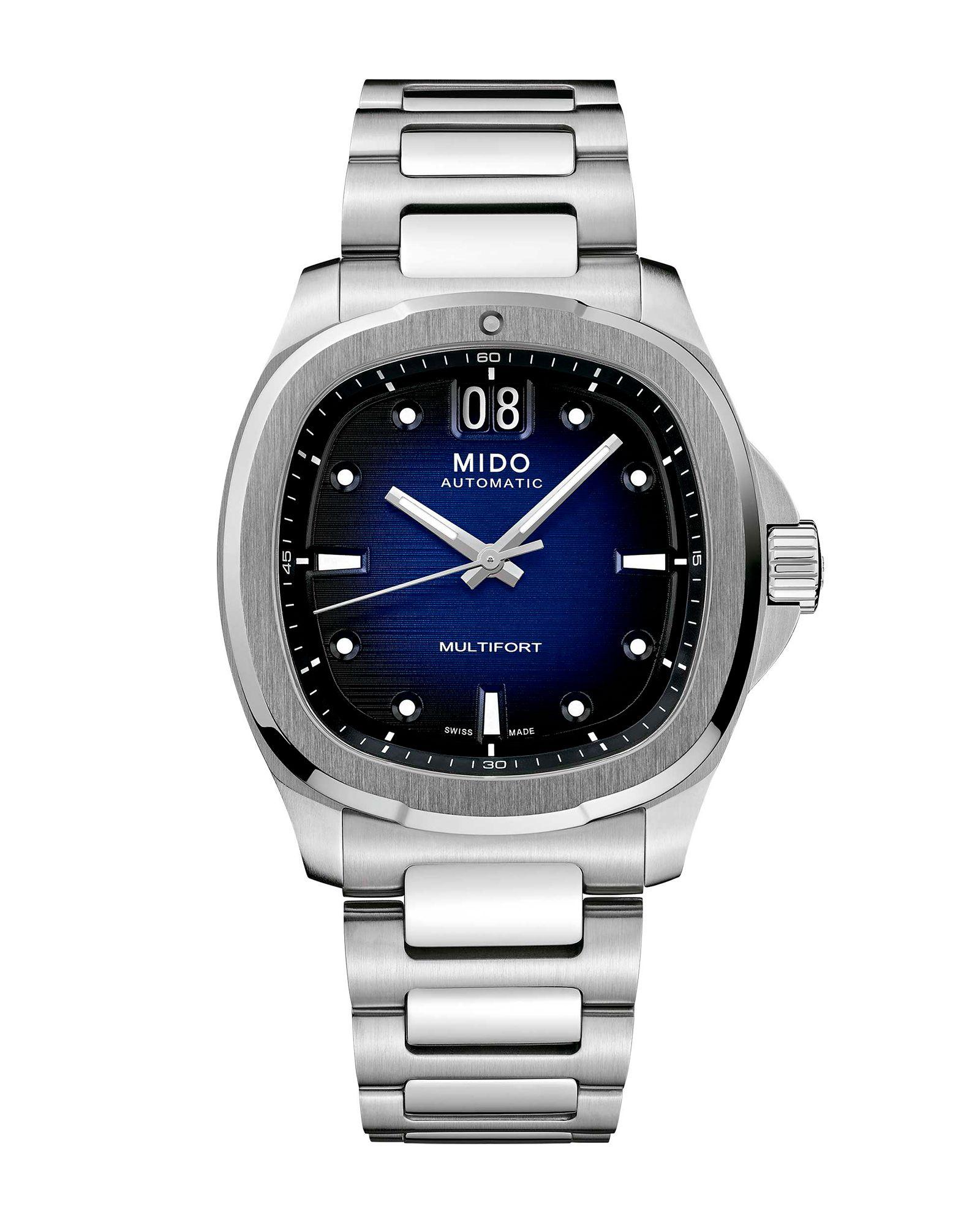 Reloj Mido Multifort TV Big Date Acero Azul-0