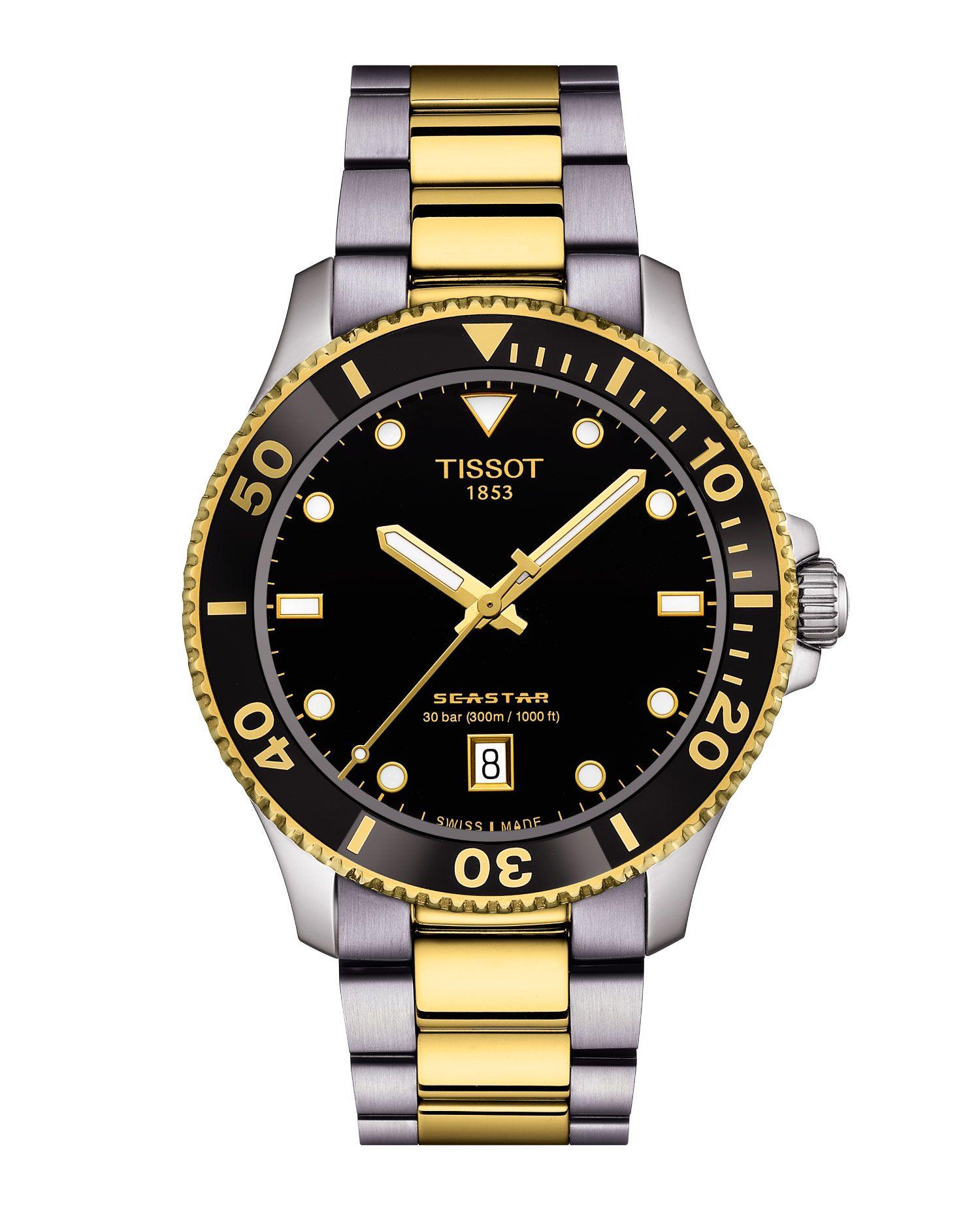 Reloj Tissot Seastar 1000 Acero Dorado-0