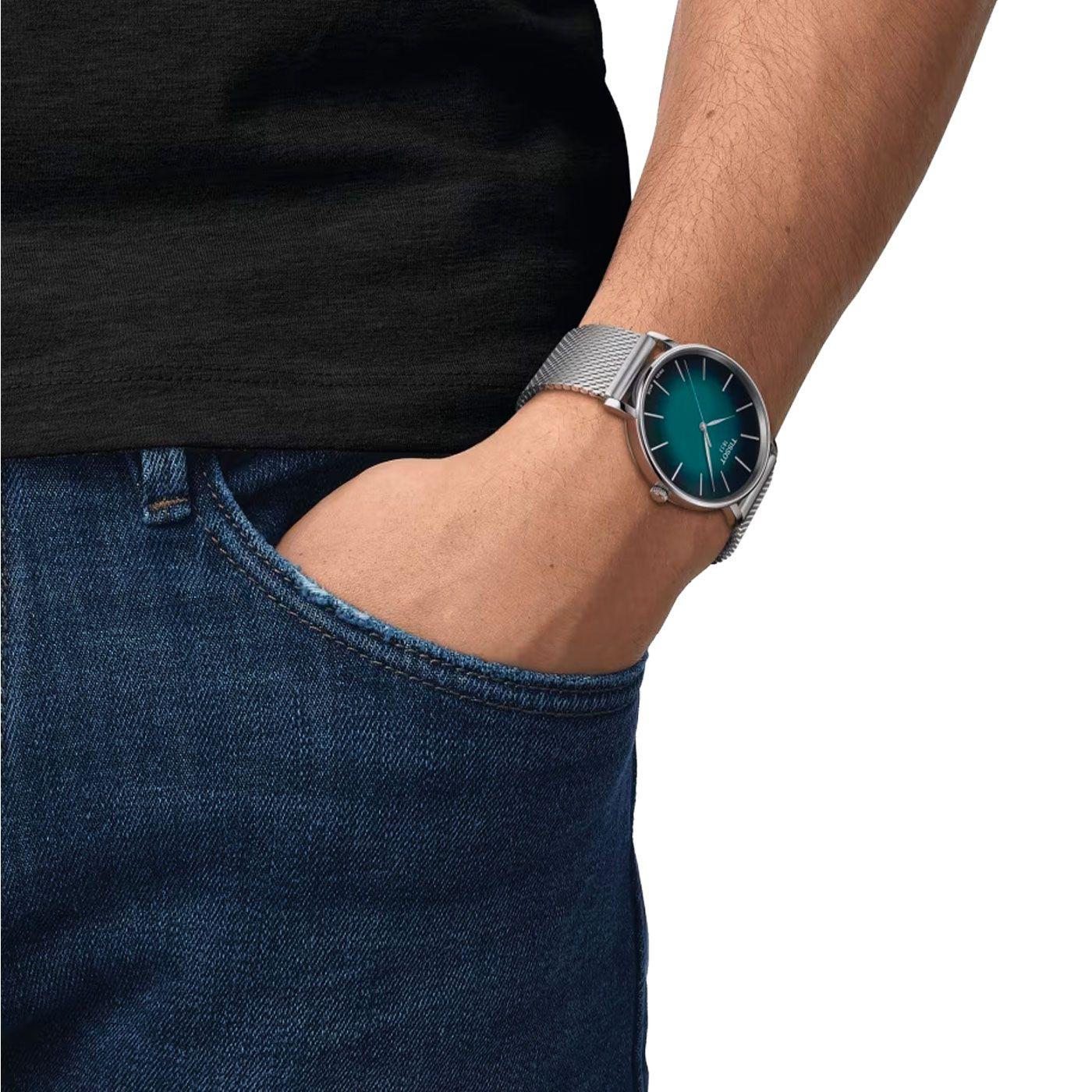 Reloj Tissot Everytime Acero Verde-3