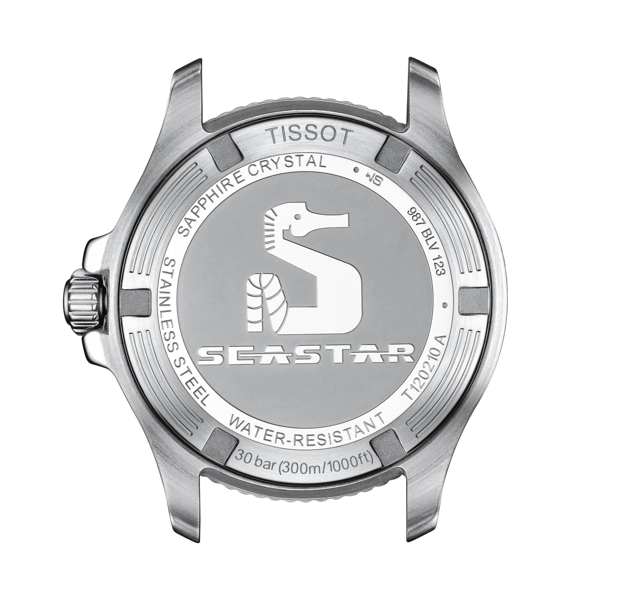 Reloj Tissot Seastar 1000 Bicolor Oro Rosa Negro-1