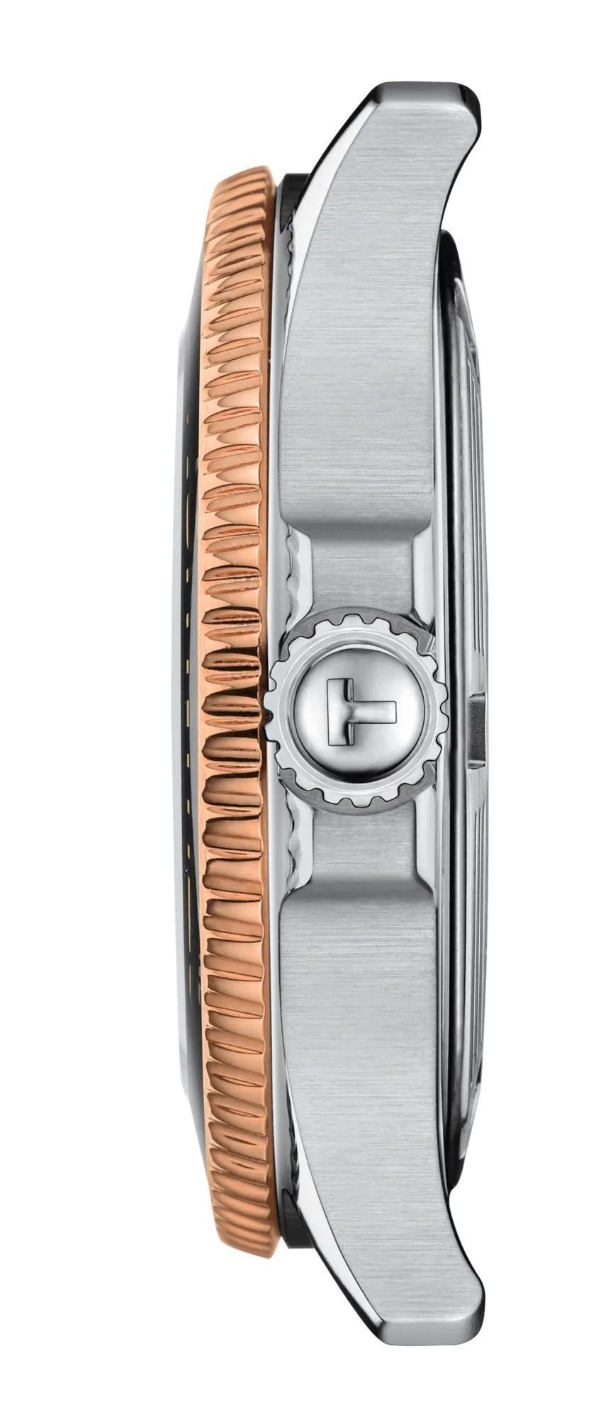 Reloj Tissot Seastar 1000 Bicolor Oro Rosa Negro-2