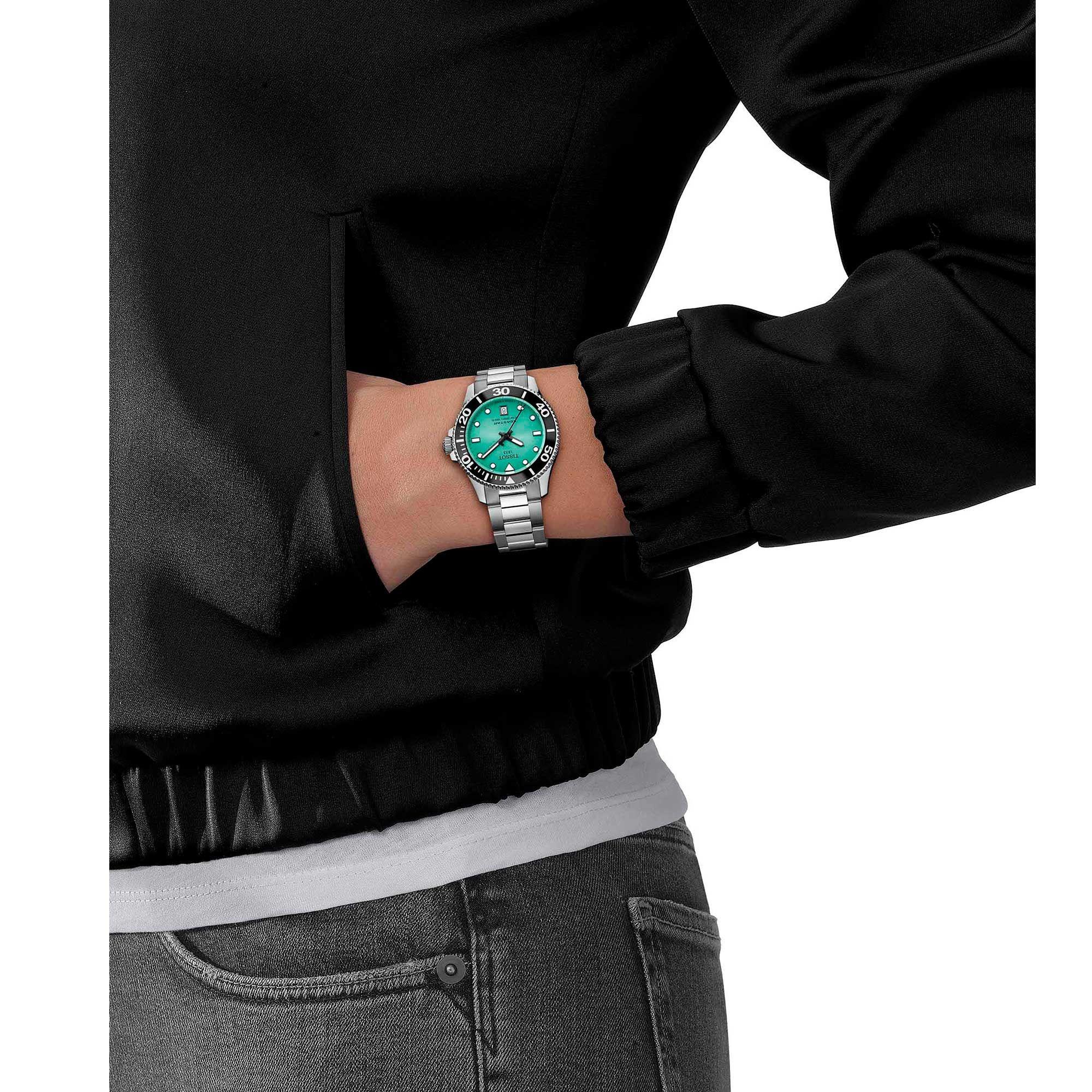 Reloj Tissot Seastar 1000 36MM Acero Turquesa-3