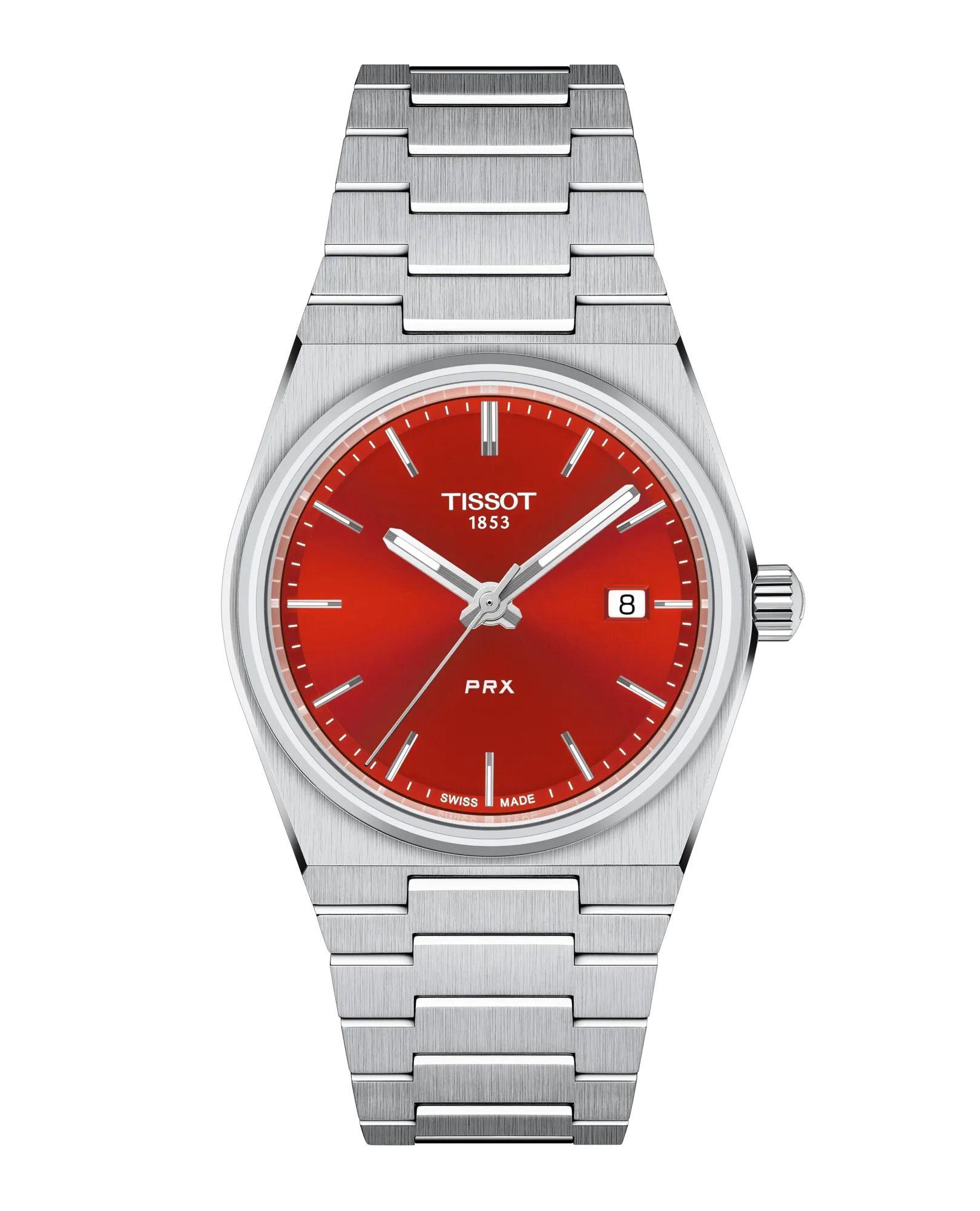 Reloj Tissot PRX Acero Rojo-0