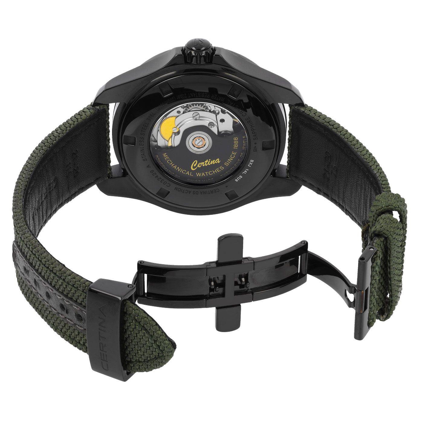 Reloj Certina DS Action GMT Textil Verde-4