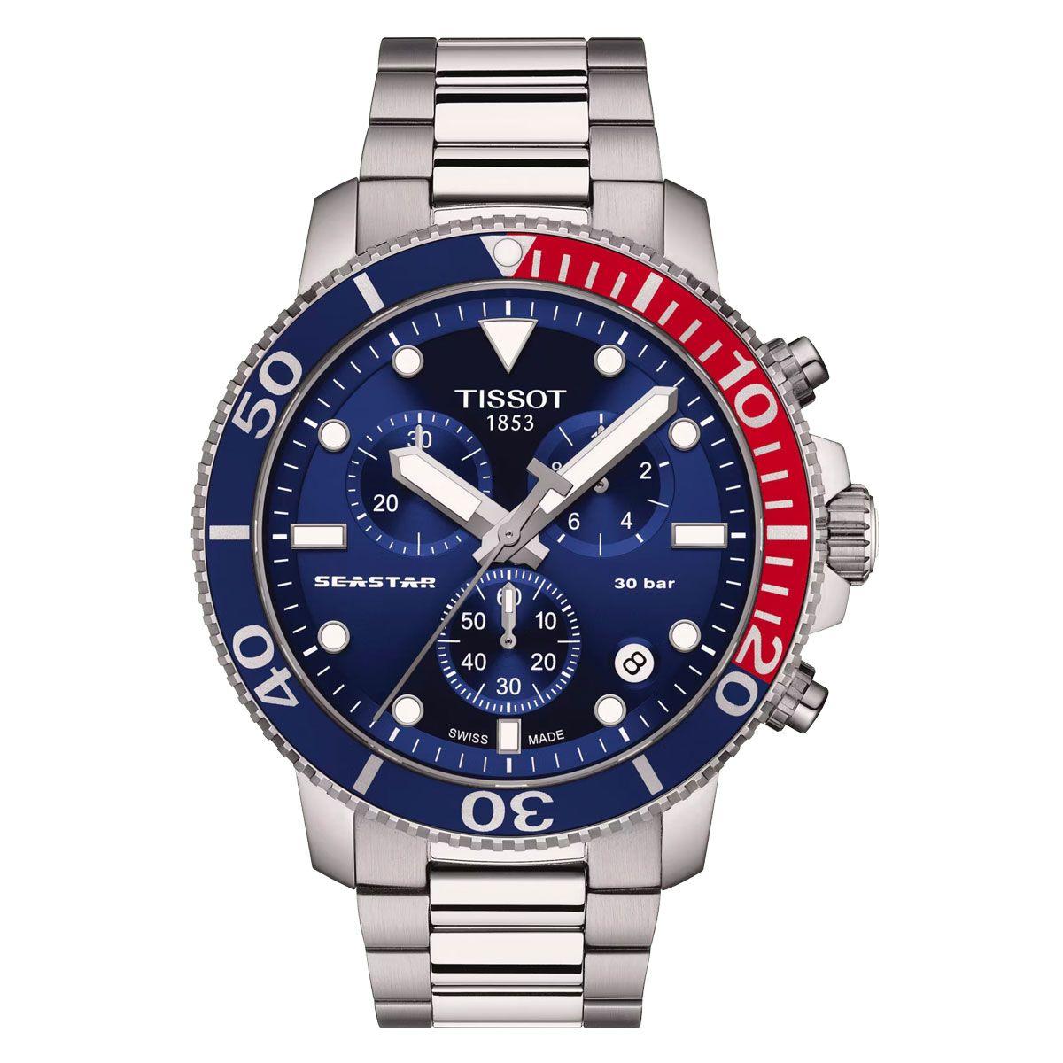 Reloj Tissot Seastar 1000 Quartz Chronograp Acero Azul-0
