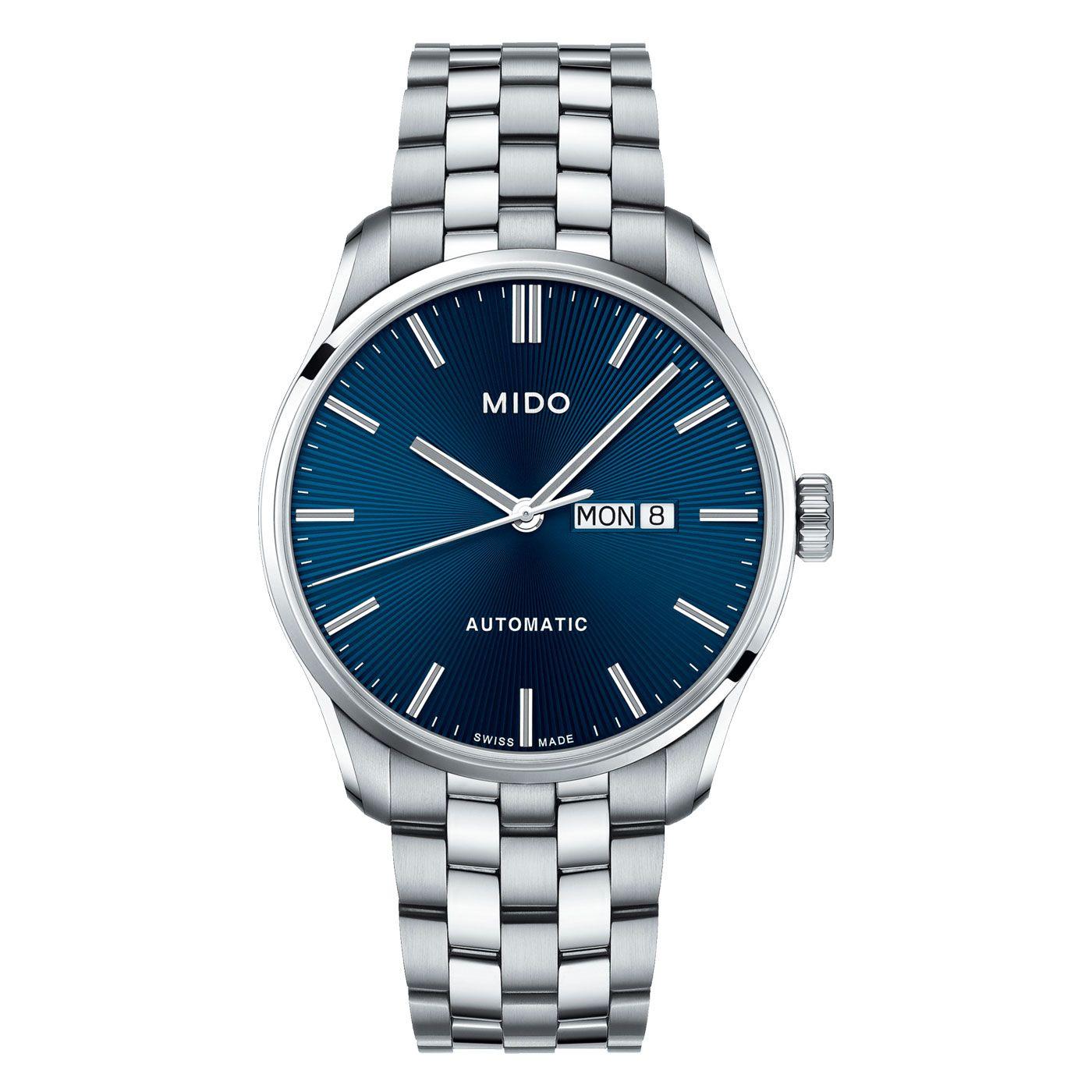 Reloj Mido Belluna Sunray Acero Azul-0