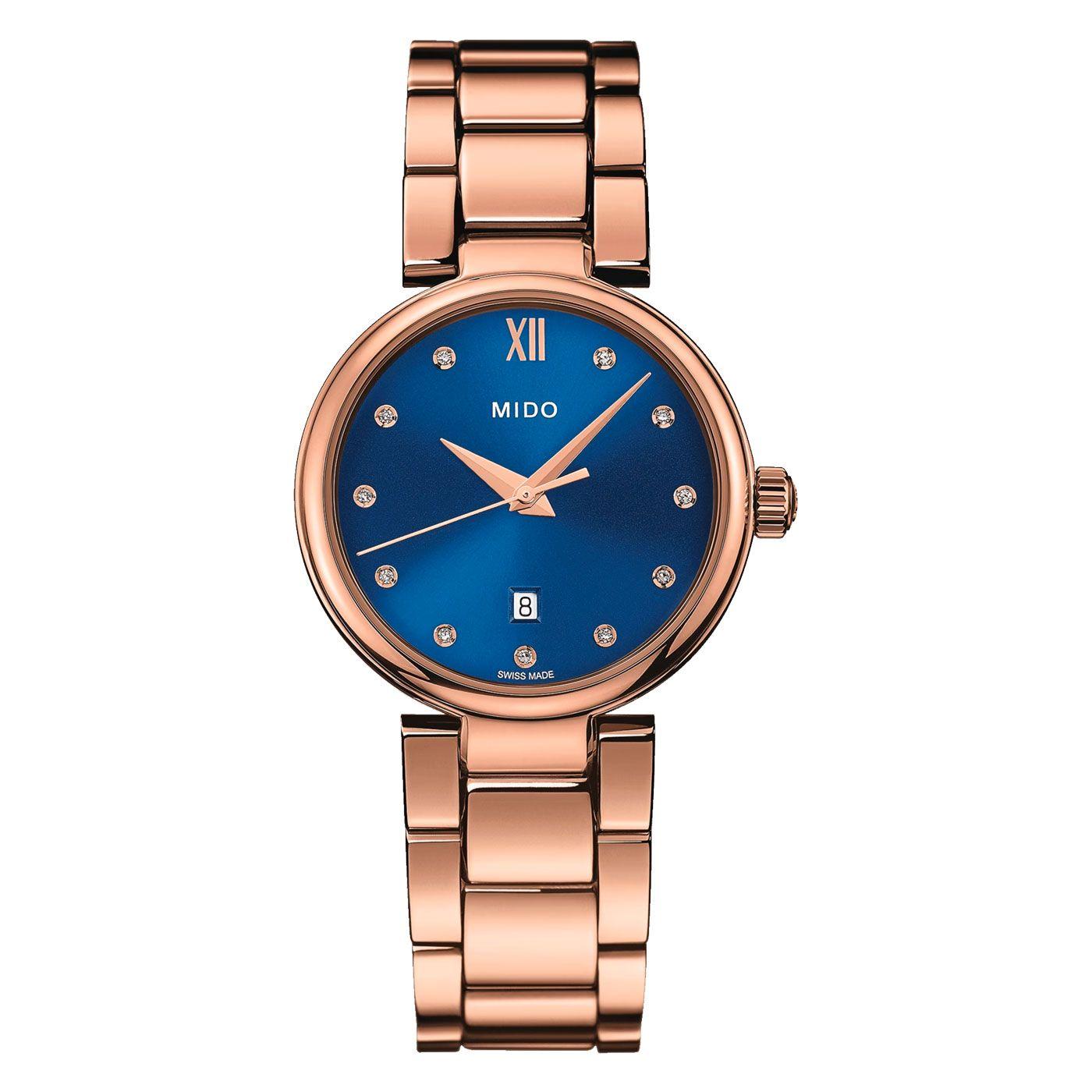 Reloj Mido Baroncelli Donna Quartz Dorado Azul-0