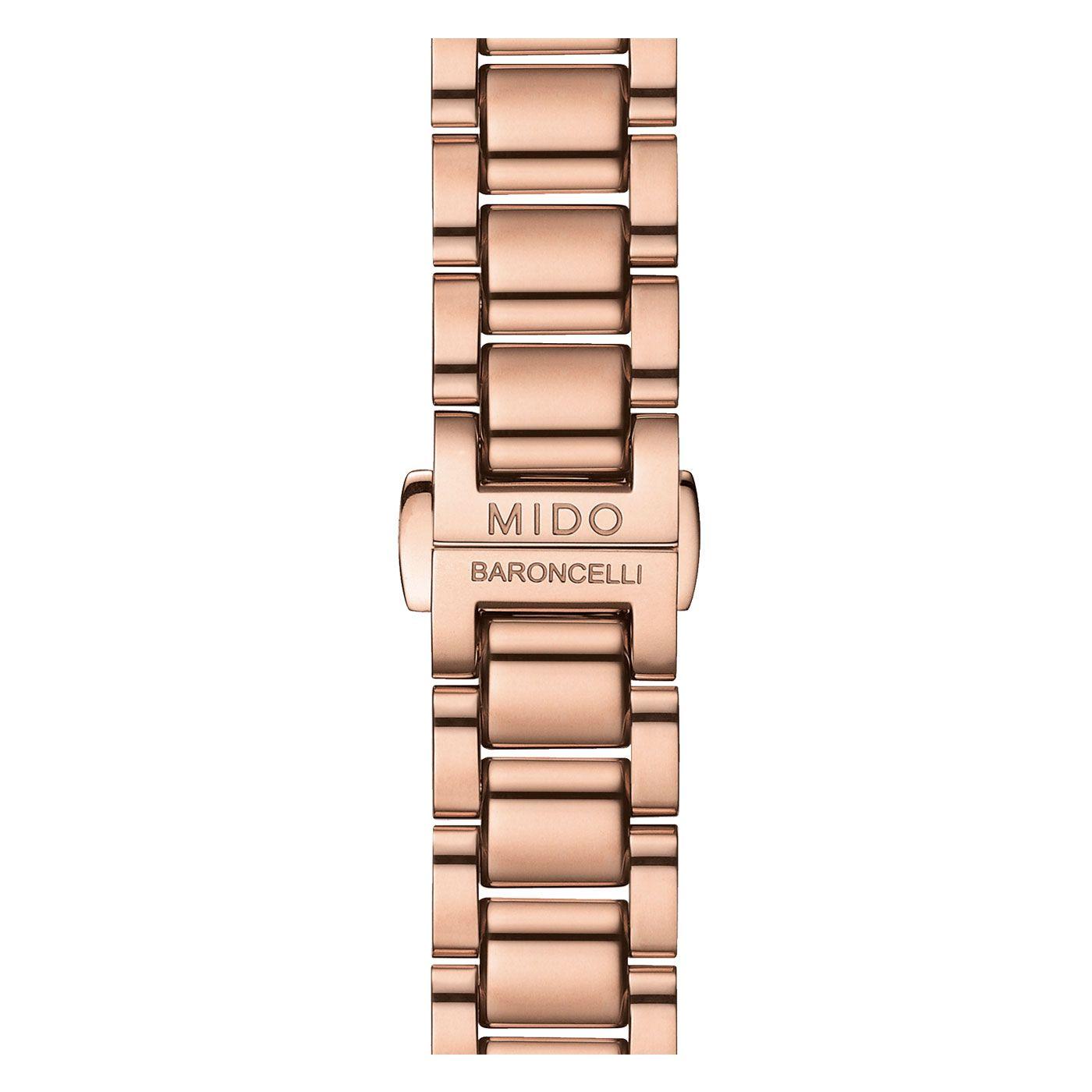 Reloj Mido Baroncelli Donna Quartz Dorado Azul-2