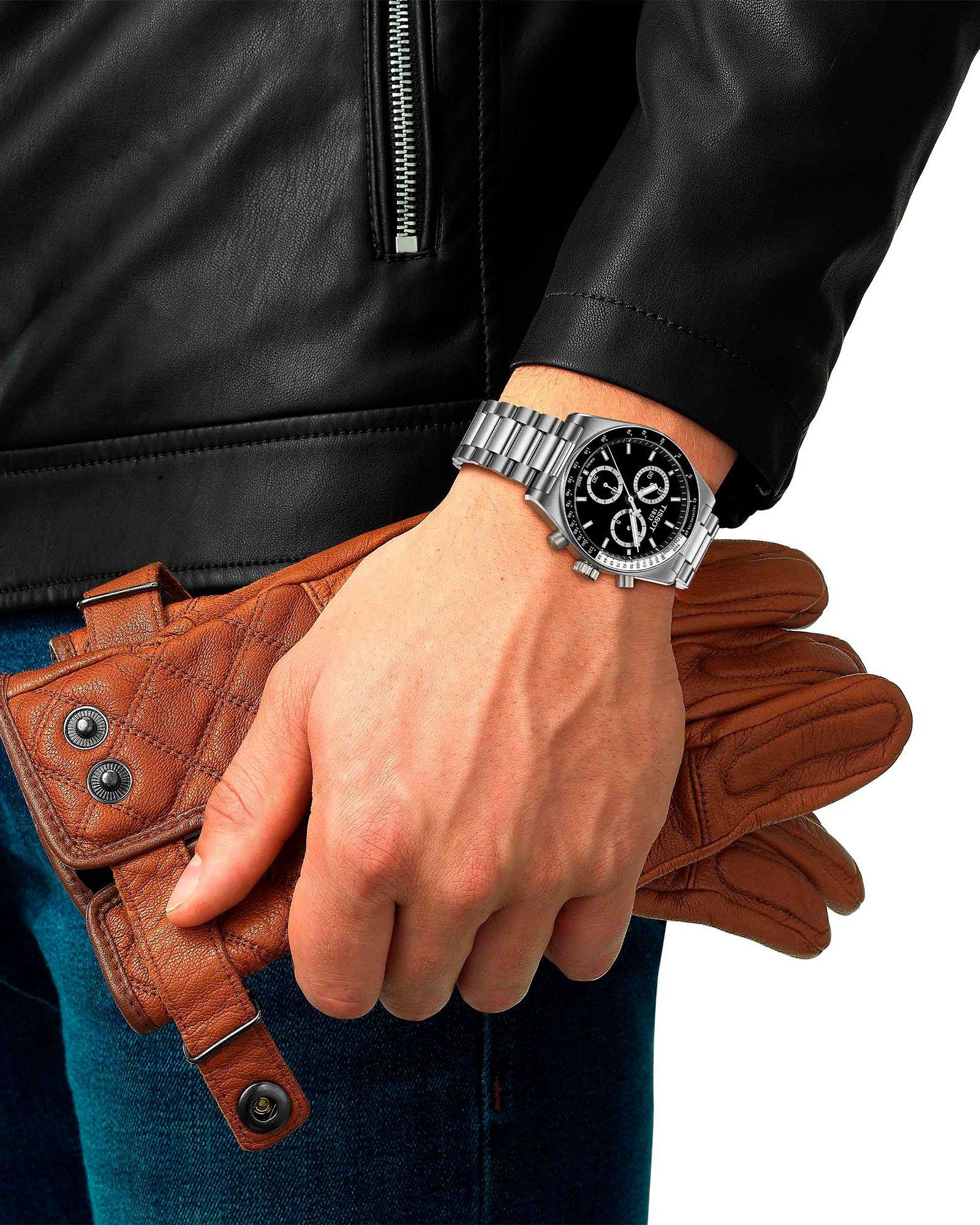 Reloj Tissot PRS 516 Chronograph Acero Negro-4