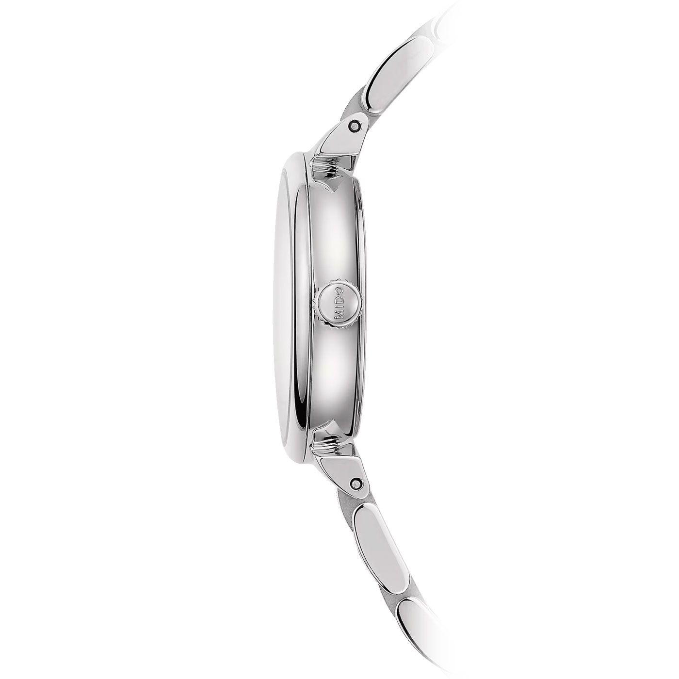 Reloj Mido Dorada Acero Blanco-2